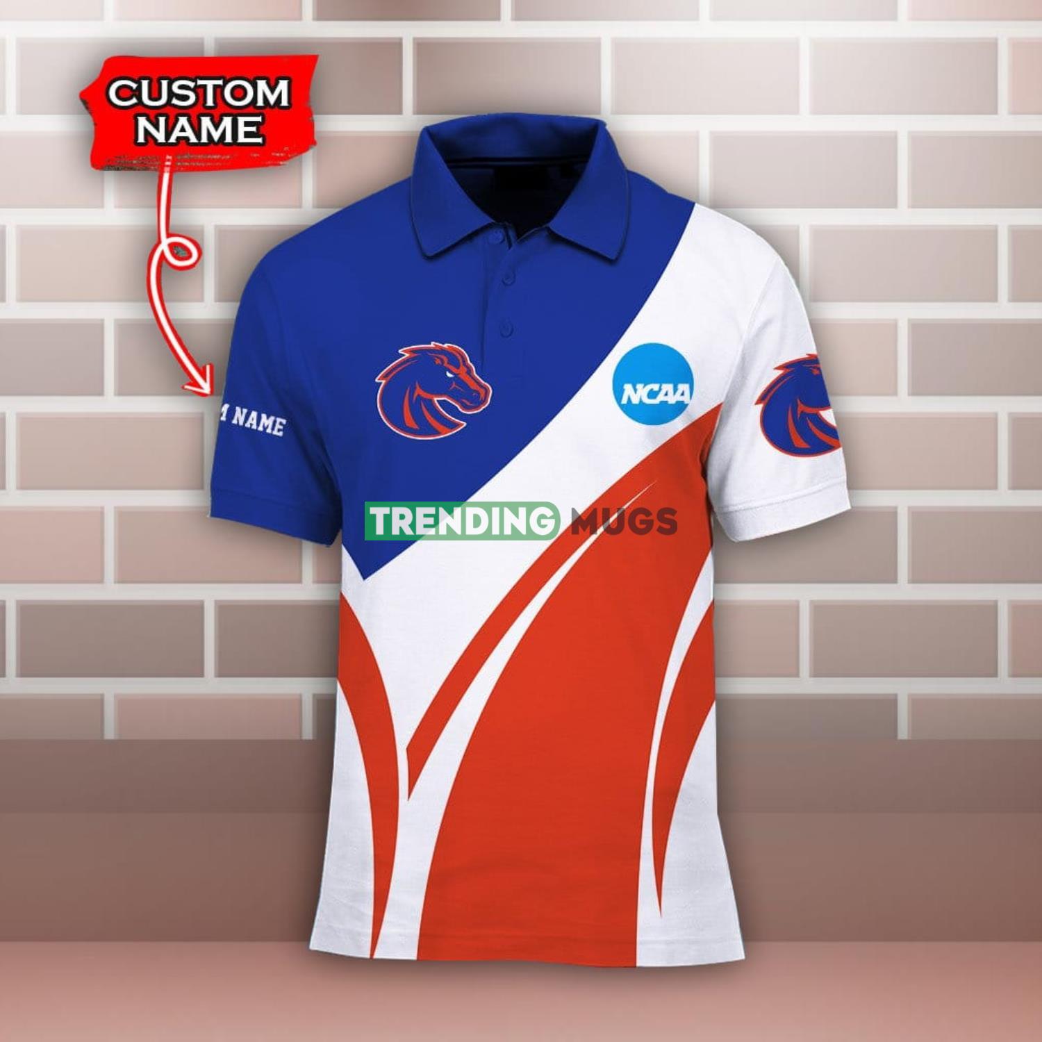 Custom Name Boise State Broncos Polo Shirt For Sport Fans Product Photo 1 Custom Name Boise State Broncos Polo Shirt For Sport Fans Product Photo 1