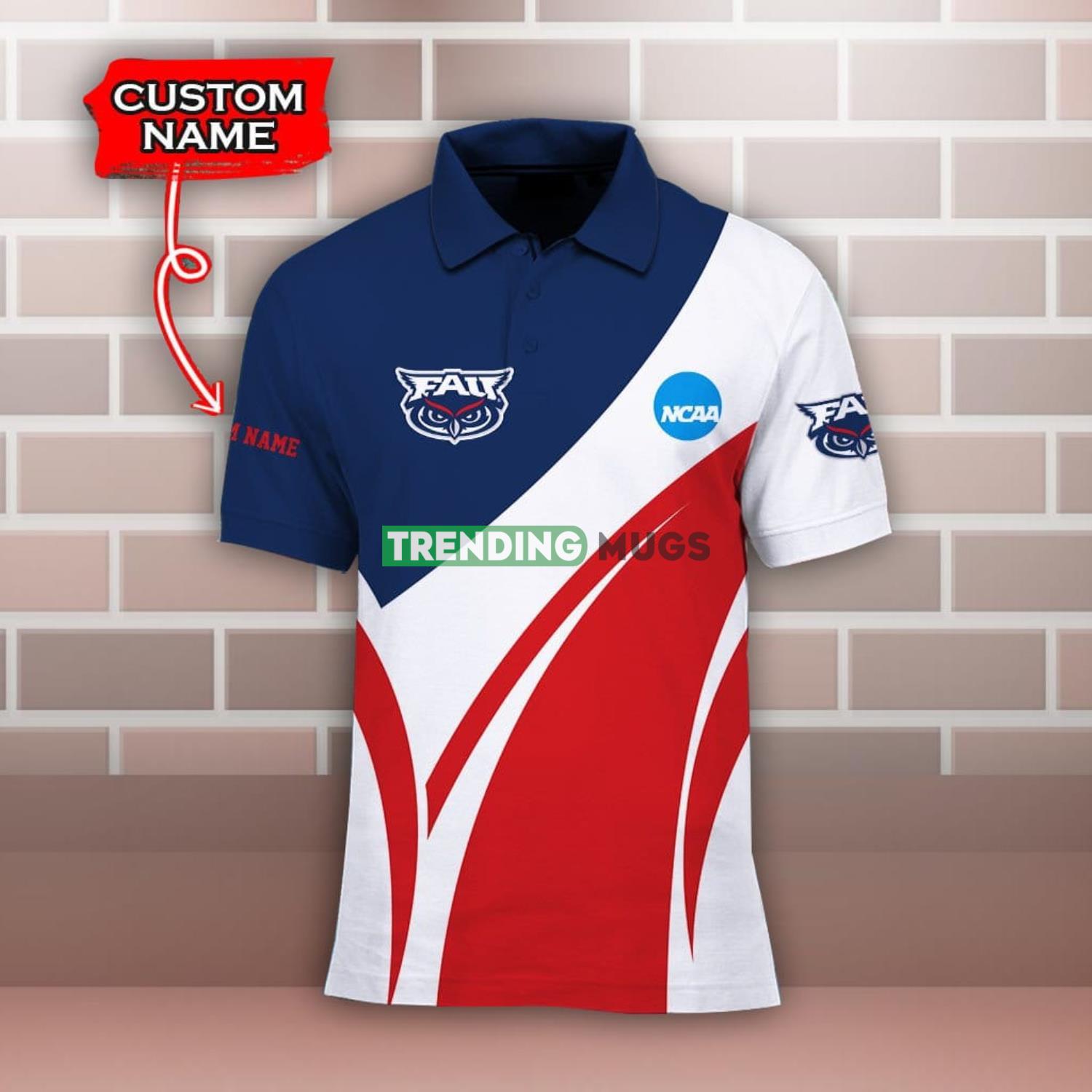 Custom Name Florida Atlantic Owls Polo Shirt For Sport Fans Product Photo 1 Custom Name Florida Atlantic Owls Polo Shirt For Sport Fans Product Photo 1