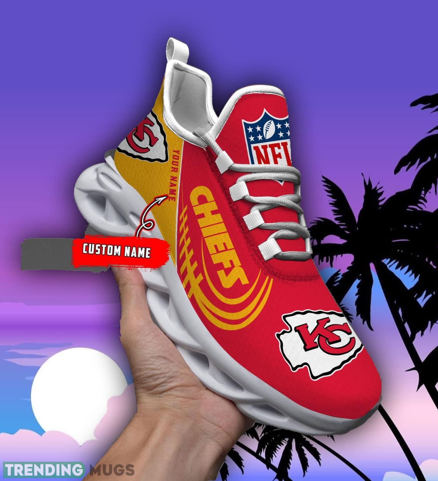 Custom Name Kansas City Chiefs Personalized Name Max Soul Shoes Men And Women Sport Fans Gift Product Photo 1 Custom Name Kansas City Chiefs Personalized Name Max Soul Shoes Men And Women Sport Fans Gift Product Photo 1
