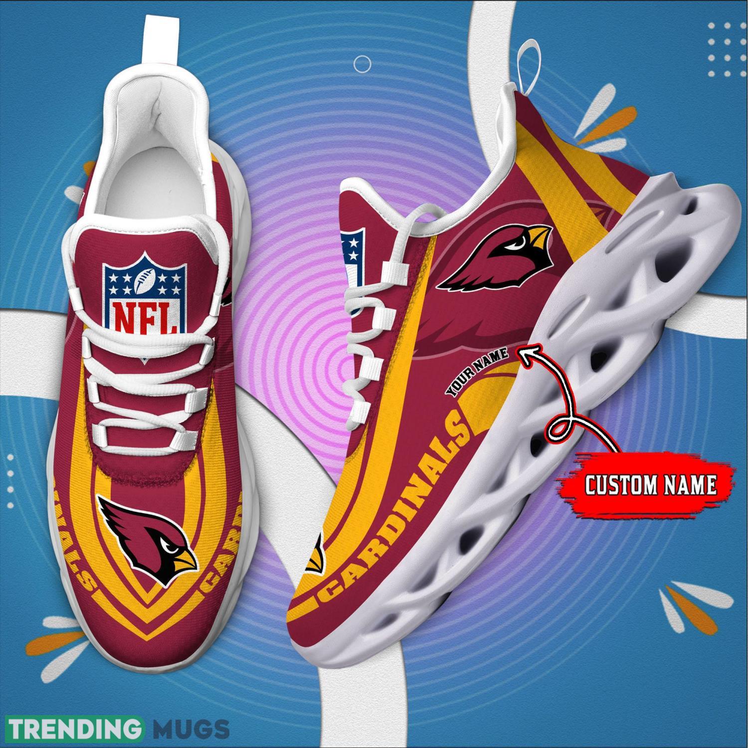 Custom Name NFL Fans Arizona Cardinals Max Soul Sneakers Sport Gift For Men And Women Max Soul Custom Name NFL Fans Arizona Cardinals Max Soul Sneakers Sport Gift For Men And Women Max Soul
