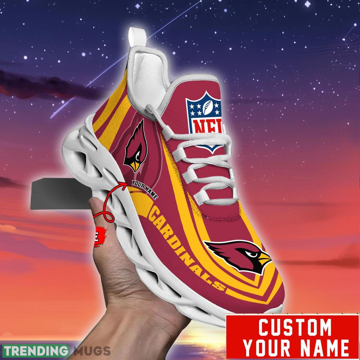 Custom Name NFL Fans Arizona Cardinals Max Soul Sneakers Sport Gift For Men And Women Max Soul Custom Name NFL Fans Arizona Cardinals Max Soul Sneakers Sport Gift For Men And Women Max Soul
