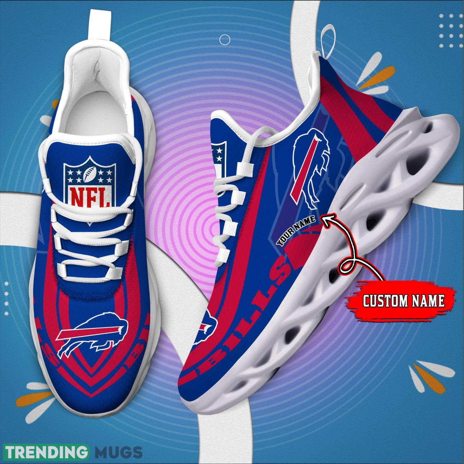 Custom Name NFL Fans Buffalo Bills Max Soul Sneakers Sport Gift For Men And Women Max Soul Custom Name NFL Fans Buffalo Bills Max Soul Sneakers Sport Gift For Men And Women Max Soul