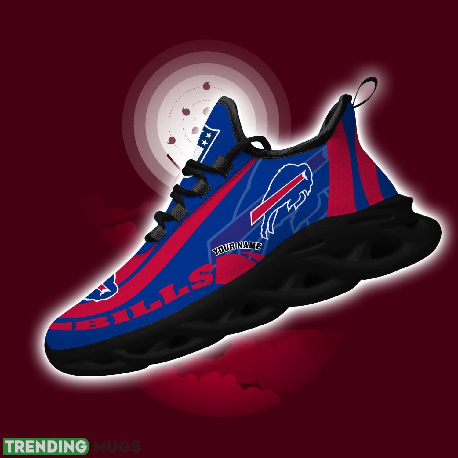 Custom Name NFL Fans Buffalo Bills Max Soul Sneakers Sport Gift For Men And Women Product Photo 1 Custom Name NFL Fans Buffalo Bills Max Soul Sneakers Sport Gift For Men And Women Product Photo 1