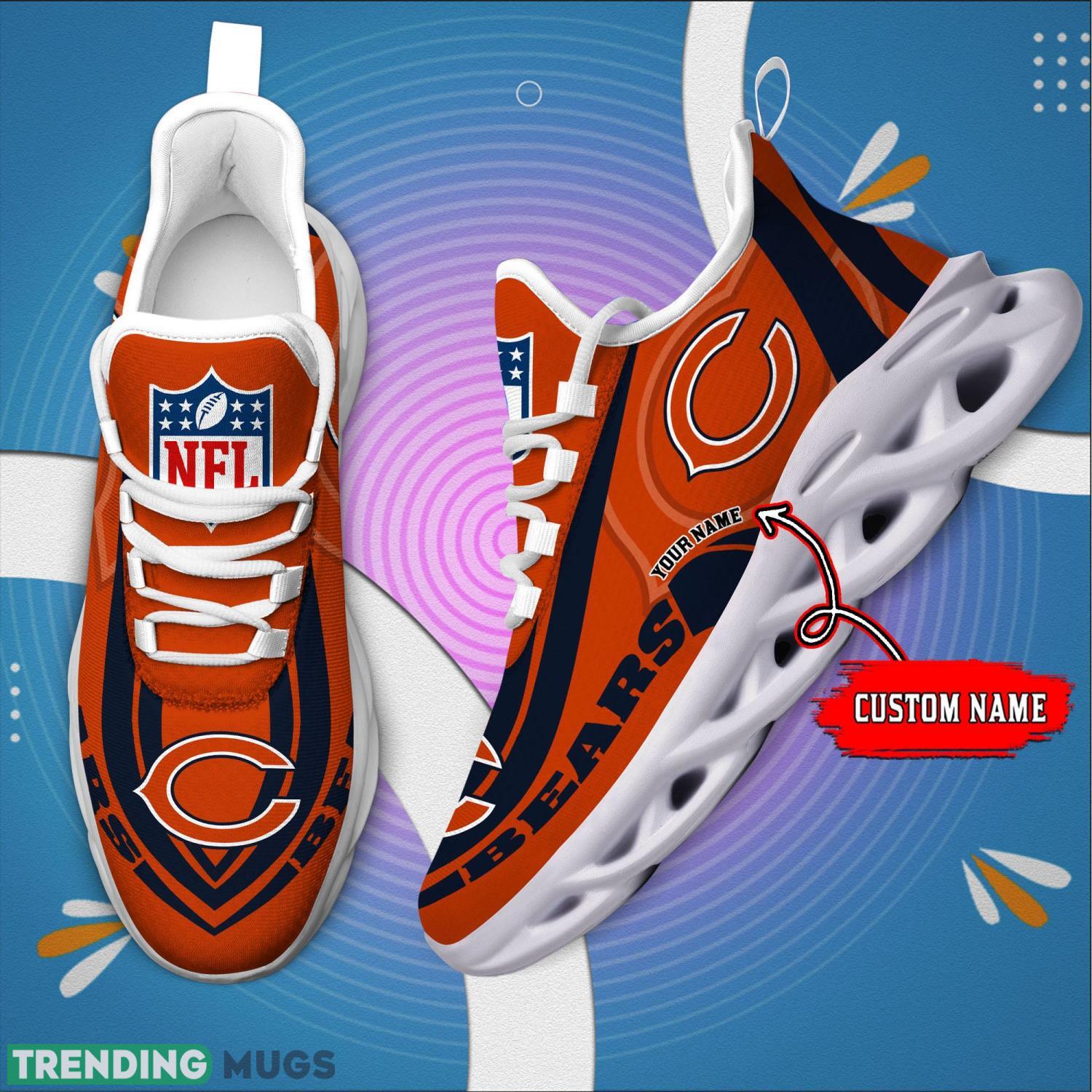 Custom Name NFL Fans Chicago Bears Max Soul Sneakers Sport Gift For Men And Women Max Soul Custom Name NFL Fans Chicago Bears Max Soul Sneakers Sport Gift For Men And Women Max Soul