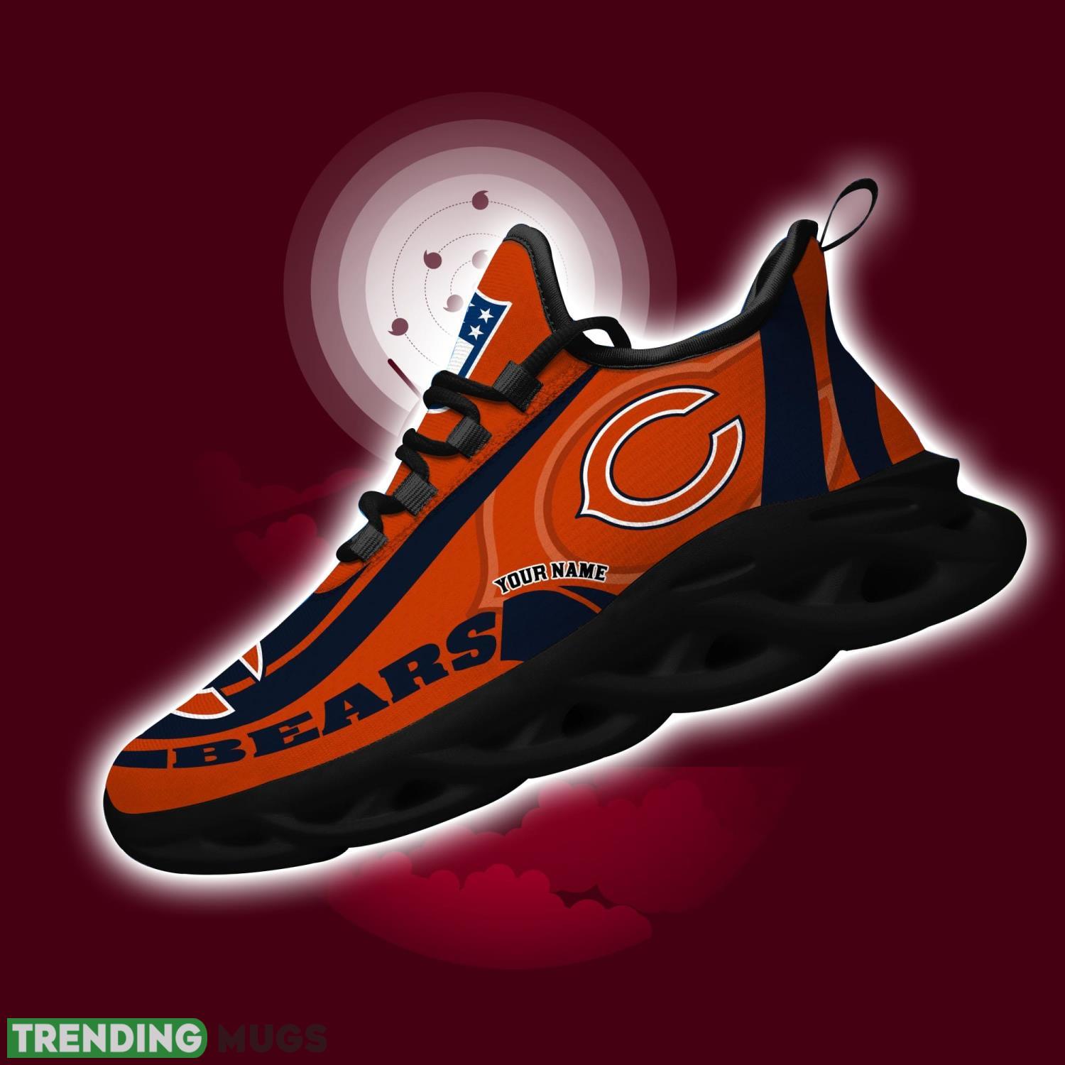 Custom Name NFL Fans Chicago Bears Max Soul Sneakers Sport Gift For Men And Women Product Photo 1 Custom Name NFL Fans Chicago Bears Max Soul Sneakers Sport Gift For Men And Women Product Photo 1
