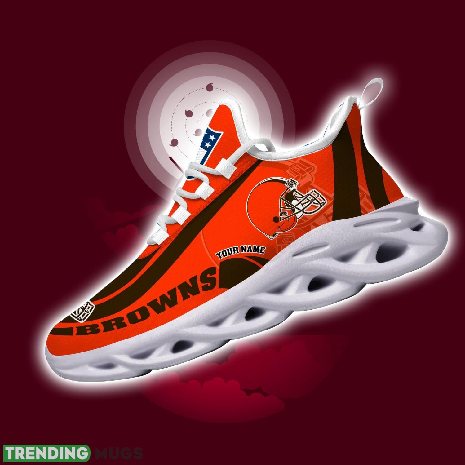 Custom Name NFL Fans Cleveland Browns Max Soul Sneakers Sport Gift For Men And Women Max Soul Custom Name NFL Fans Cleveland Browns Max Soul Sneakers Sport Gift For Men And Women Max Soul