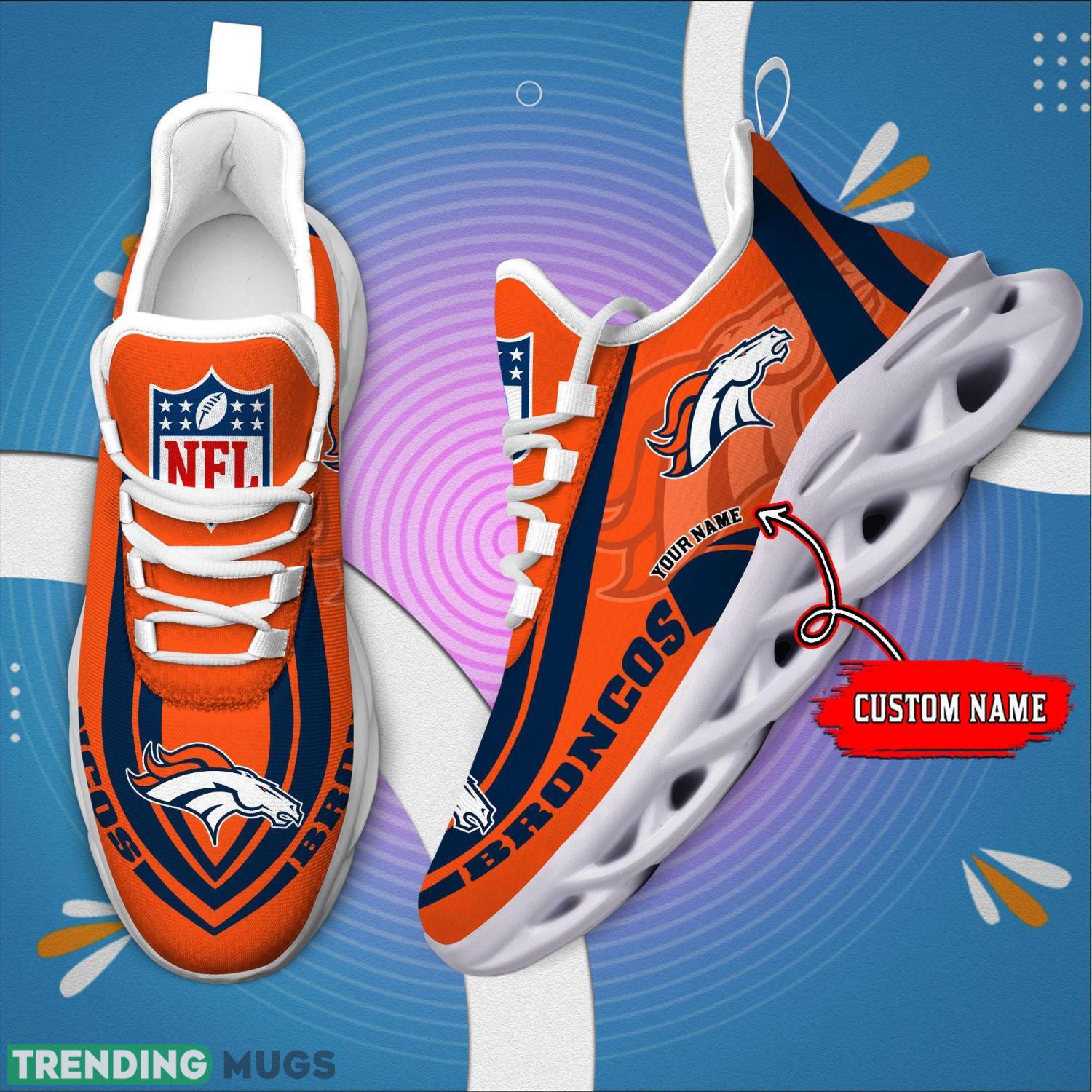 Custom Name NFL Fans Denver Broncos Max Soul Sneakers Sport Gift For Men And Women Max Soul Custom Name NFL Fans Denver Broncos Max Soul Sneakers Sport Gift For Men And Women Max Soul