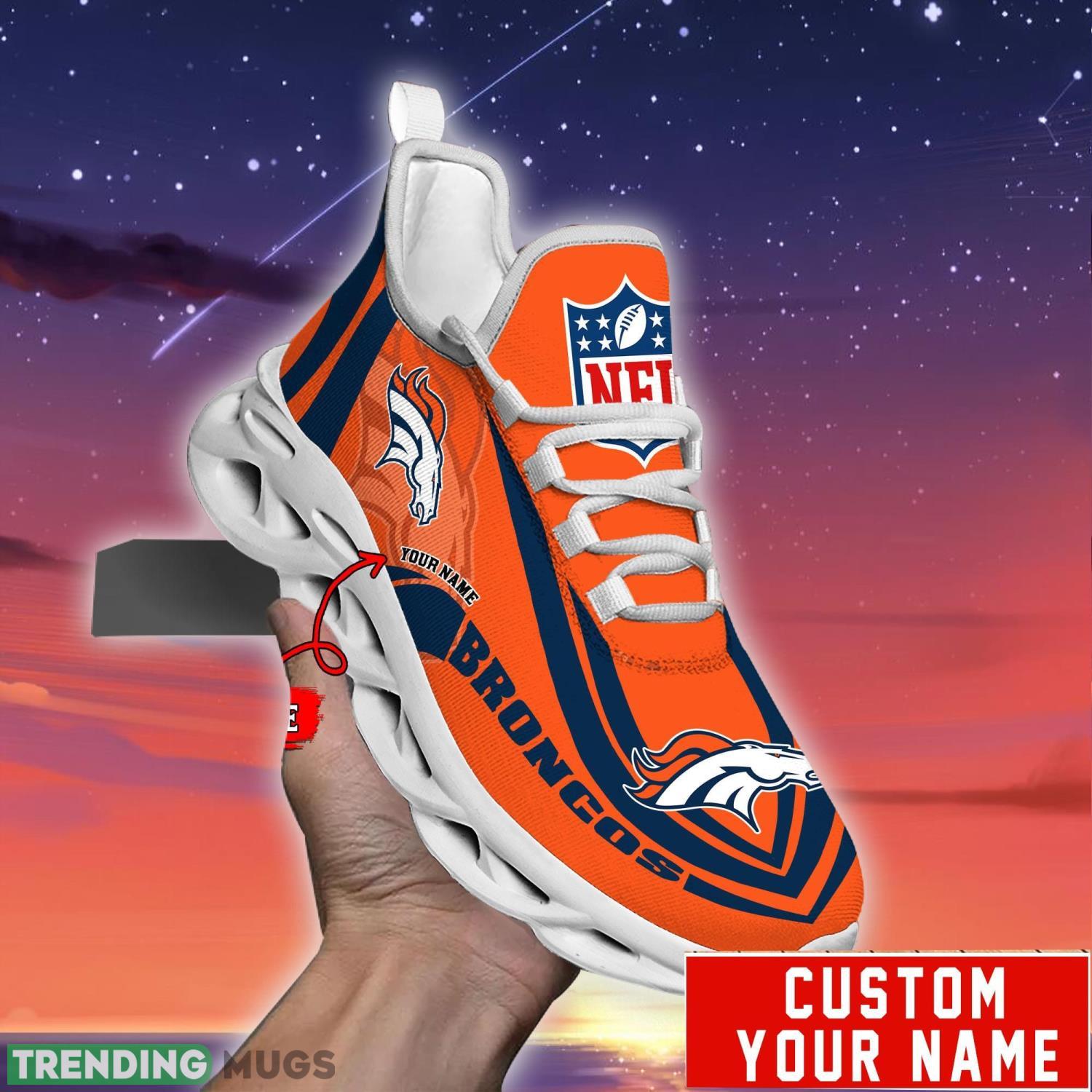 Custom Name NFL Fans Denver Broncos Max Soul Sneakers Sport Gift For Men And Women Max Soul Custom Name NFL Fans Denver Broncos Max Soul Sneakers Sport Gift For Men And Women Max Soul