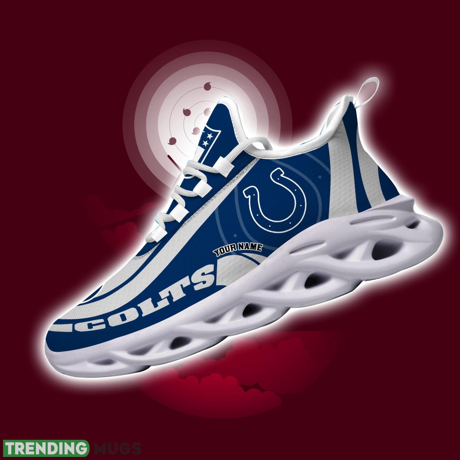 Custom Name NFL Fans Indianapolis Colts Max Soul Sneakers Sport Gift For Men And Women Max Soul Custom Name NFL Fans Indianapolis Colts Max Soul Sneakers Sport Gift For Men And Women Max Soul