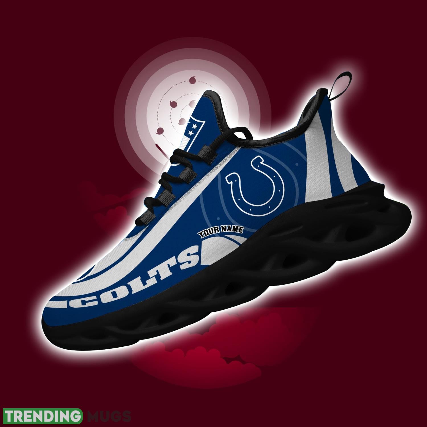 Custom Name NFL Fans Indianapolis Colts Max Soul Sneakers Sport Gift For Men And Women Product Photo 1 Custom Name NFL Fans Indianapolis Colts Max Soul Sneakers Sport Gift For Men And Women Product Photo 1