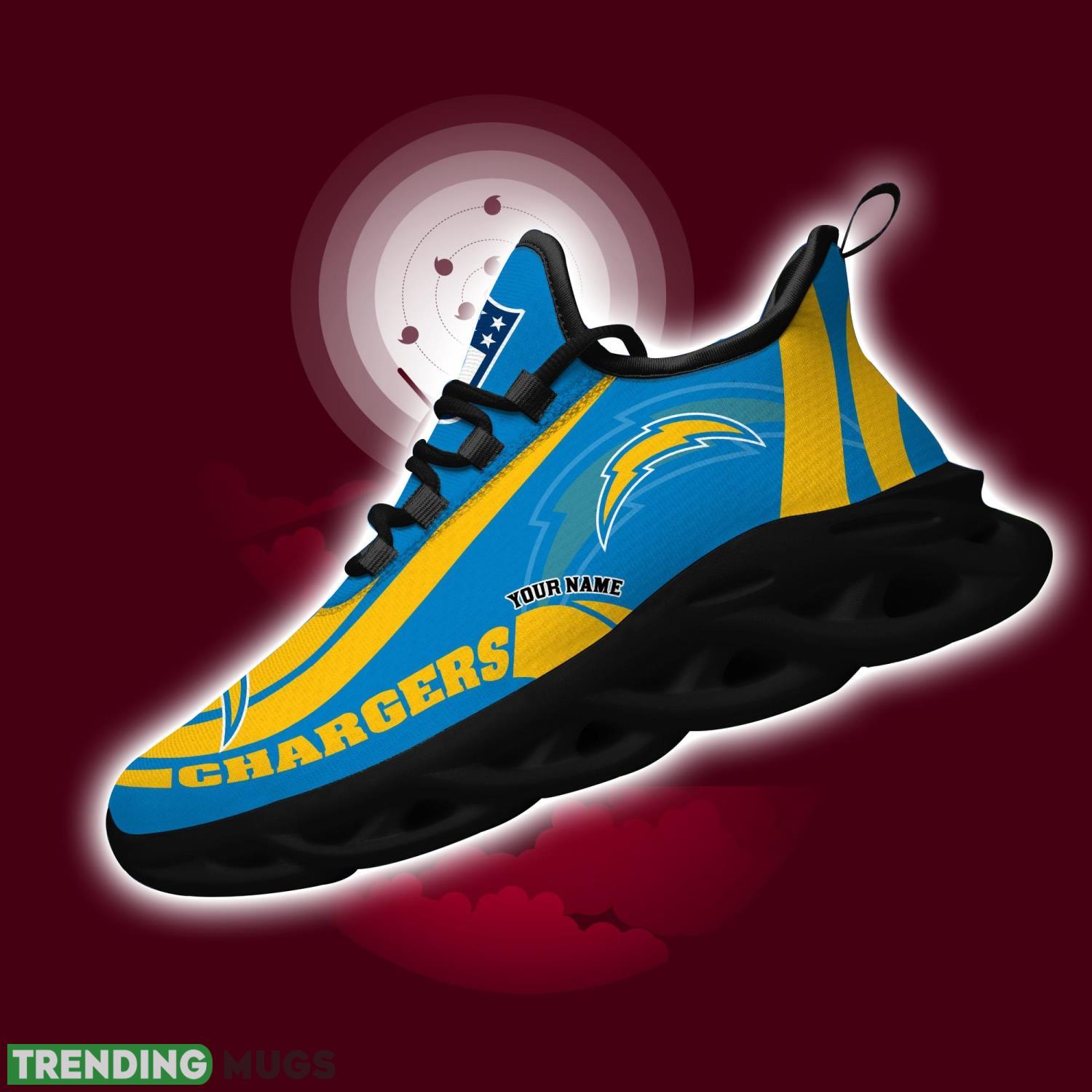 Custom Name NFL Fans Los Angeles Chargers Max Soul Sneakers Sport Gift For Men And Women Product Photo 1 Custom Name NFL Fans Los Angeles Chargers Max Soul Sneakers Sport Gift For Men And Women Product Photo 1