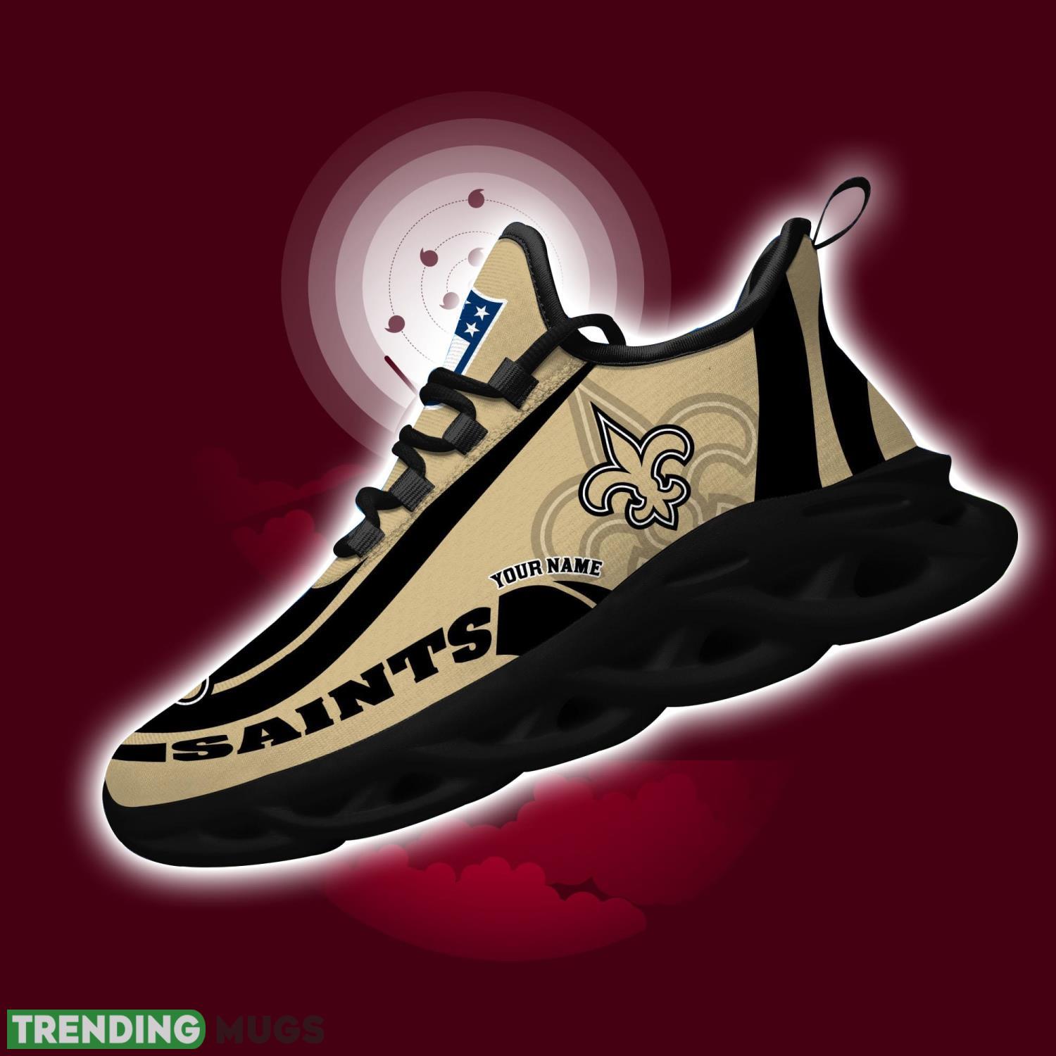 Custom Name NFL Fans New Orleans Saints Max Soul Sneakers Sport Gift For Men And Women Product Photo 1 Custom Name NFL Fans New Orleans Saints Max Soul Sneakers Sport Gift For Men And Women Product Photo 1