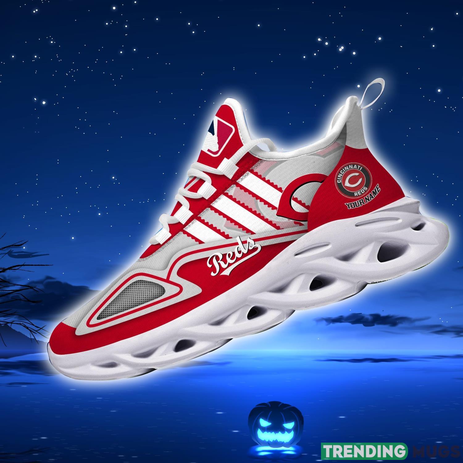 Custom Name Shoes Cincinnati Reds Striped Max Soul Shoes Sport Sneakers Max Soul Custom Name Shoes Cincinnati Reds Striped Max Soul Shoes Sport Sneakers Max Soul