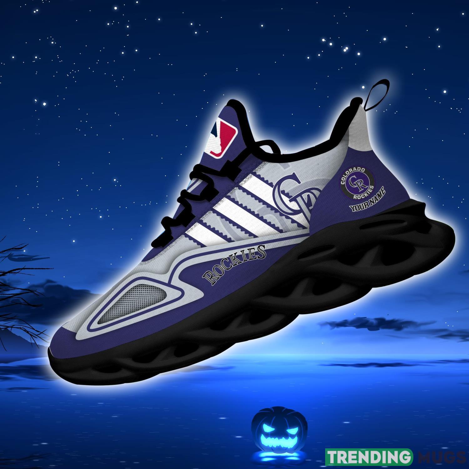 Custom Name Shoes Colorado Rockies Striped Max Soul Shoes Sport Sneakers Max Soul Custom Name Shoes Colorado Rockies Striped Max Soul Shoes Sport Sneakers Max Soul