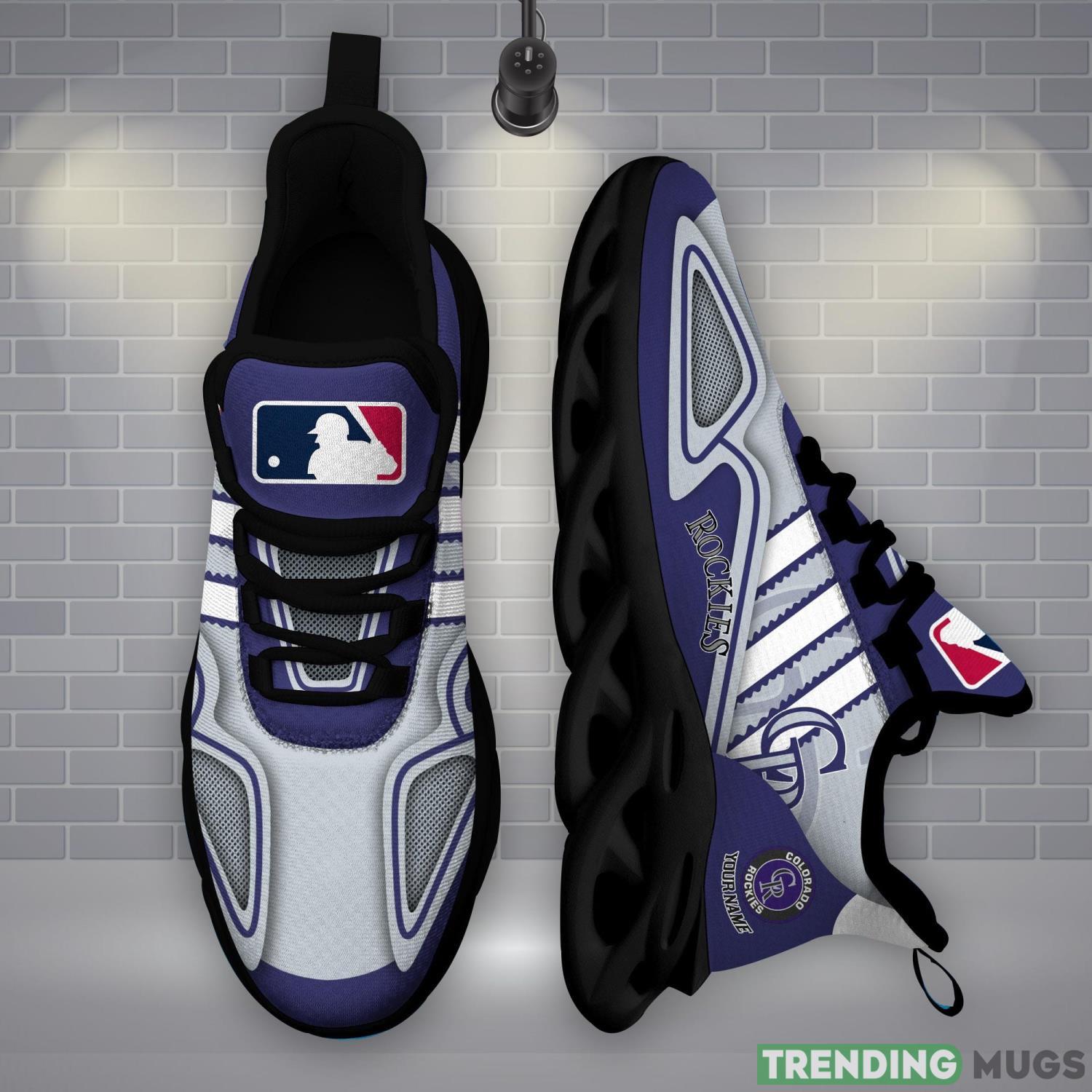 Custom Name Shoes Colorado Rockies Striped Max Soul Shoes Sport Sneakers Max Soul Custom Name Shoes Colorado Rockies Striped Max Soul Shoes Sport Sneakers Max Soul