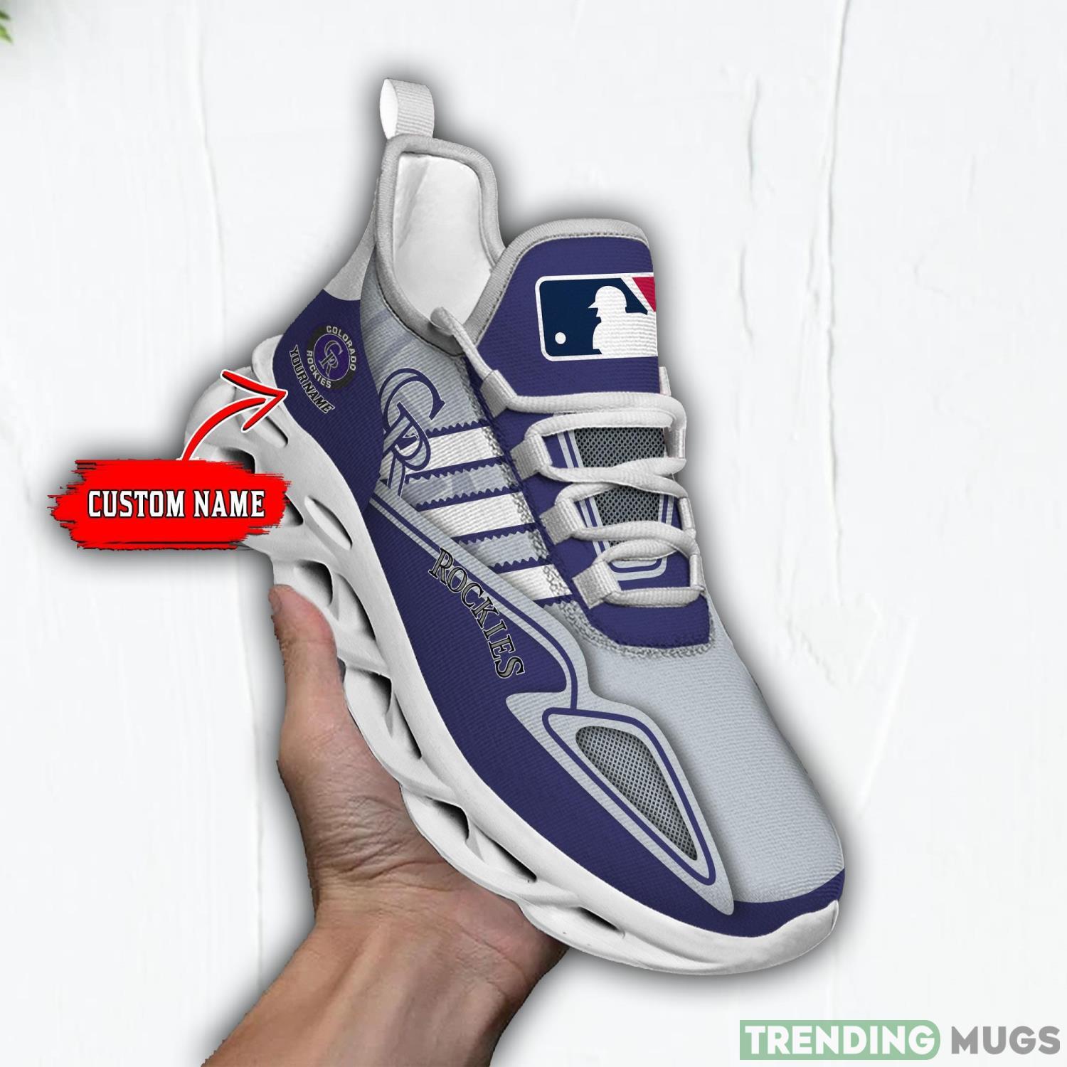 Custom Name Shoes Colorado Rockies Striped Max Soul Shoes Sport Sneakers Product Photo 1 Custom Name Shoes Colorado Rockies Striped Max Soul Shoes Sport Sneakers Product Photo 1