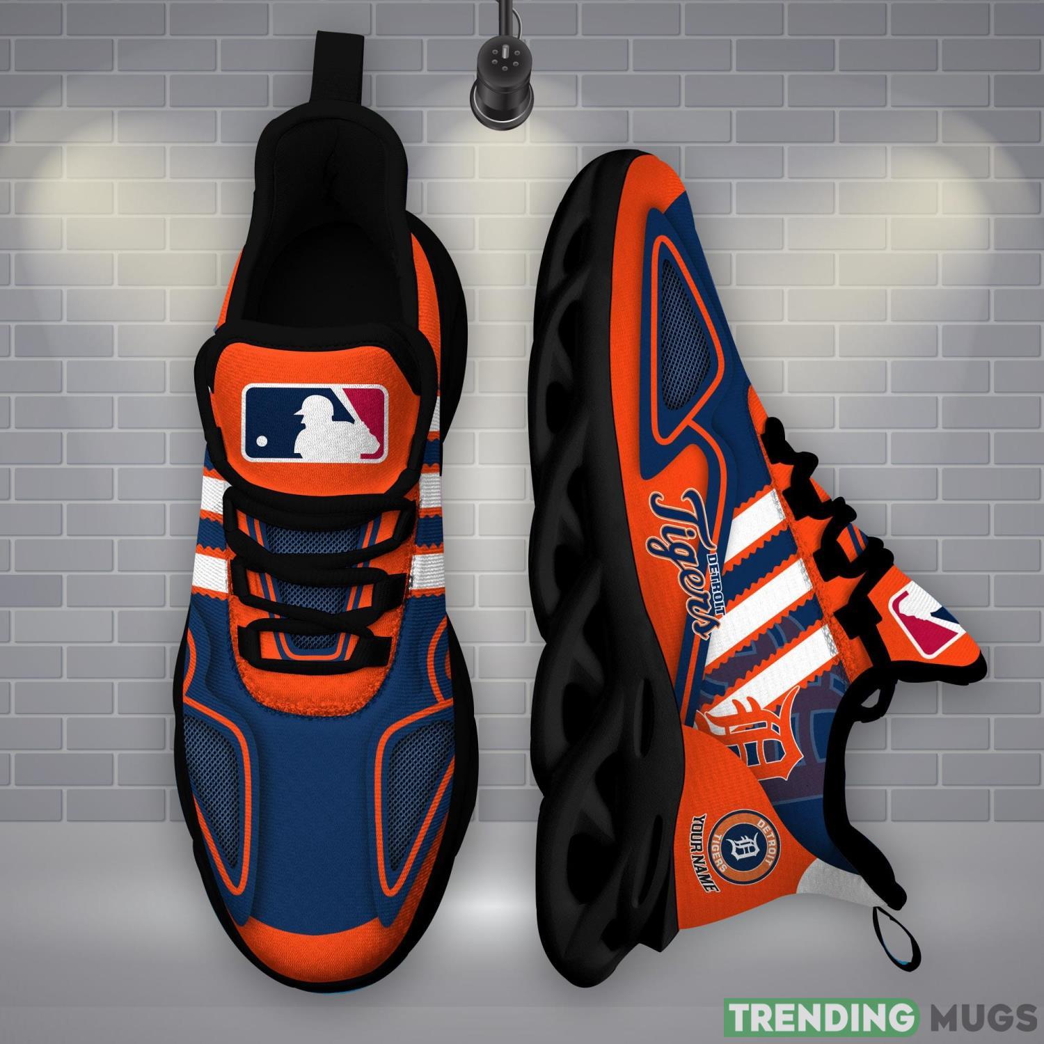 Custom Name Shoes Detroit Tigers Striped Max Soul Shoes Sport Sneakers Max Soul Custom Name Shoes Detroit Tigers Striped Max Soul Shoes Sport Sneakers Max Soul