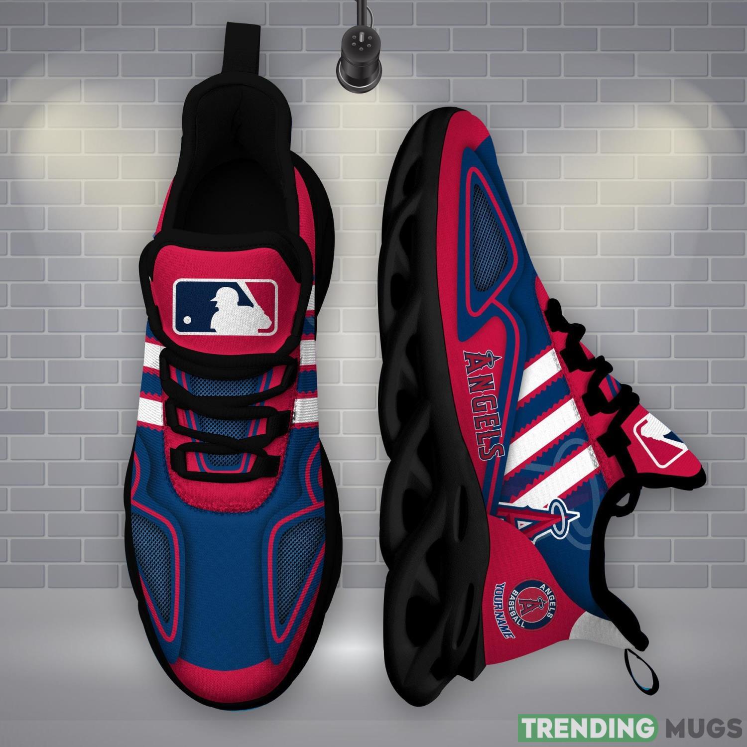 Custom Name Shoes Los Angeles Angels Striped Max Soul Shoes Sport Sneakers Max Soul Custom Name Shoes Los Angeles Angels Striped Max Soul Shoes Sport Sneakers Max Soul