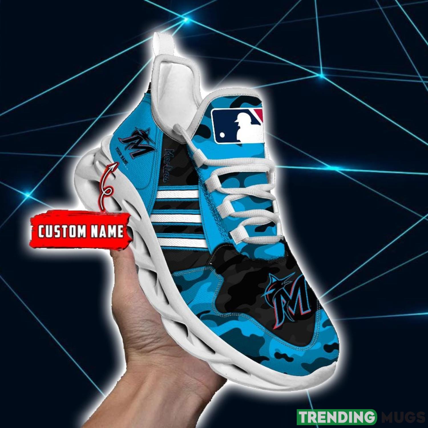 Custom Name Shoes Miami Marlins Running Max Soul Shoes For Men And Women Product Photo 1 Custom Name Shoes Miami Marlins Running Max Soul Shoes For Men And Women Product Photo 1