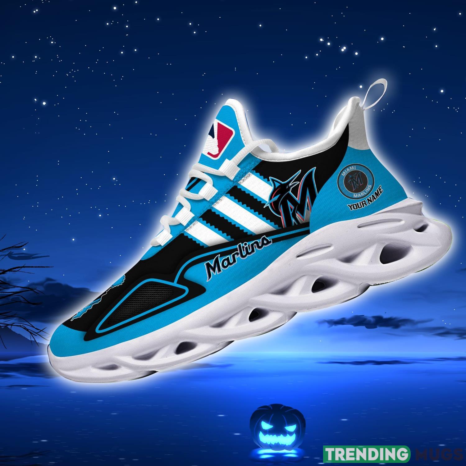 Custom Name Shoes Miami Marlins Ultra Max Soul Shoes New Trend Sport Shoes Max Soul Custom Name Shoes Miami Marlins Ultra Max Soul Shoes New Trend Sport Shoes Max Soul