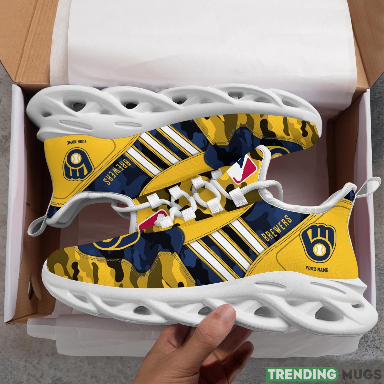 Custom Name Shoes Milwaukee Brewers Running Max Soul Shoes For Men And Women Max Soul Custom Name Shoes Milwaukee Brewers Running Max Soul Shoes For Men And Women Max Soul