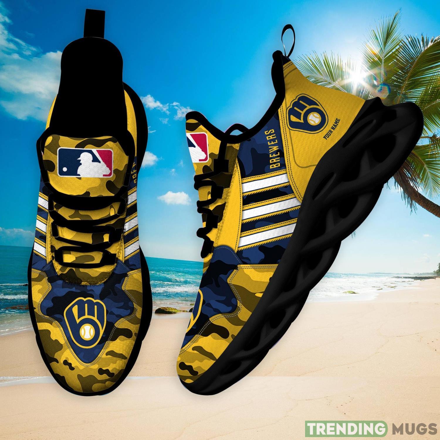 Custom Name Shoes Milwaukee Brewers Running Max Soul Shoes For Men And Women Max Soul Custom Name Shoes Milwaukee Brewers Running Max Soul Shoes For Men And Women Max Soul