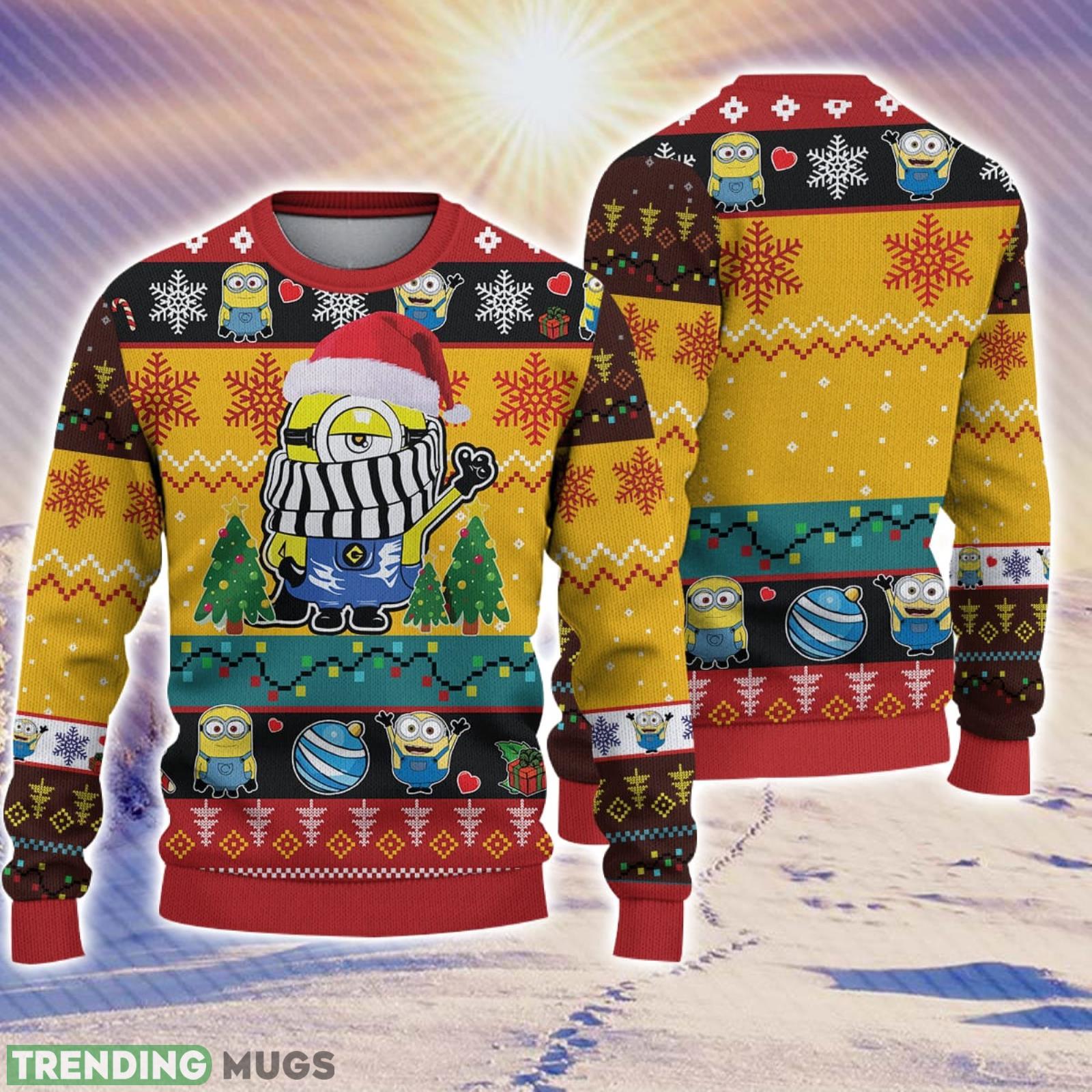 Cute Minion Christmas Christmas Gift For Holiday Kevin Banana 3D Ugly Christmas Sweater Product Photo 1 Cute Minion Christmas Christmas Gift For Holiday Kevin Banana 3D Ugly Christmas Sweater Product Photo 1