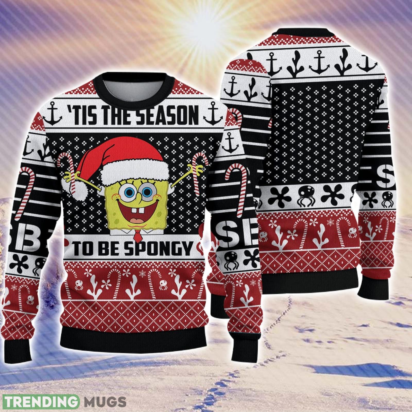Cute Sponge Till The Season Christmas Gift For Holiday Bob Sponge 3D Ugly Christmas Sweater Product Photo 1 Cute Sponge Till The Season Christmas Gift For Holiday Bob Sponge 3D Ugly Christmas Sweater Product Photo 1