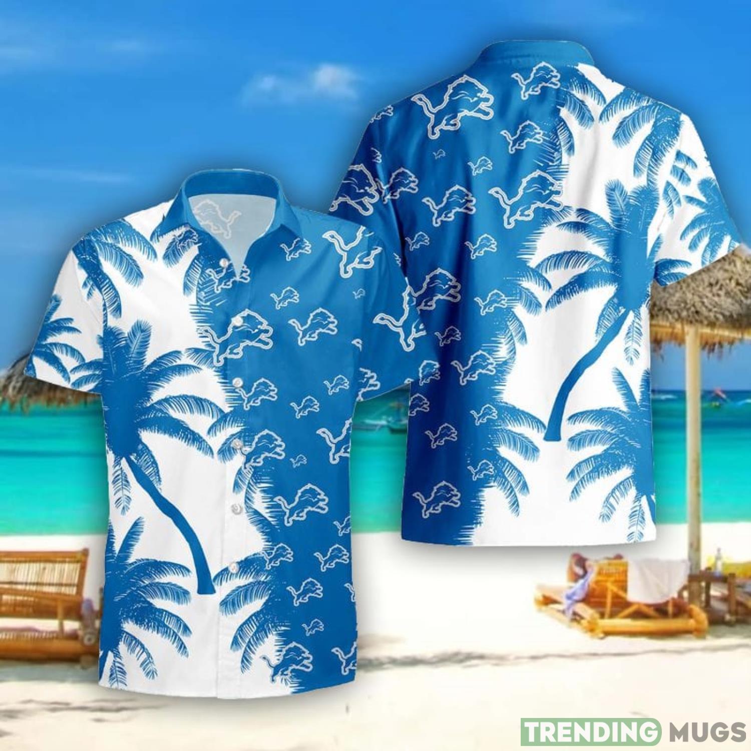Detroit Lions Palm Tree Pattern Hawaii Shirt Summer Holiday Gift Product Photo 1 Detroit Lions Palm Tree Pattern Hawaii Shirt Summer Holiday Gift Product Photo 1