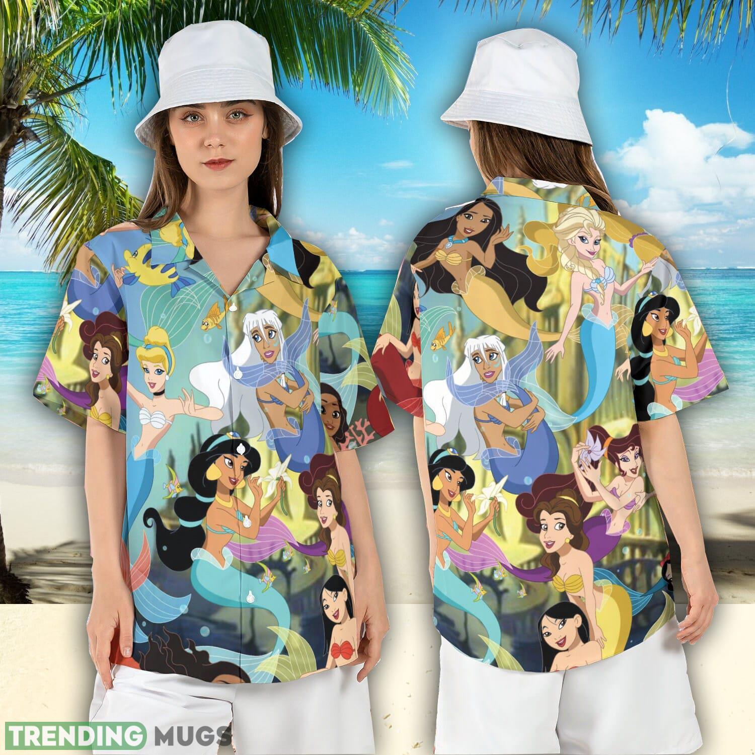 Disneyland Princess Mermaids Hawaiian Shirt The Little Mermaid Short Sleeve Shirt Disneyland Summer Vacation Shirt Product Photo 1