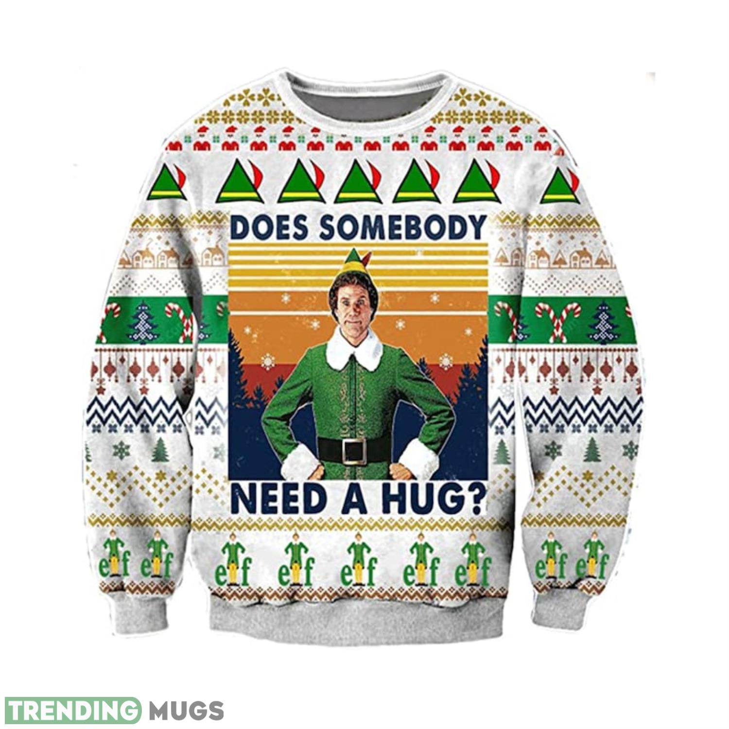 Does Somebody Need A Hug 3D Ugly Christmas Sweater For Men And Women Product Photo 1 Does Somebody Need A Hug 3D Ugly Christmas Sweater For Men And Women Product Photo 1