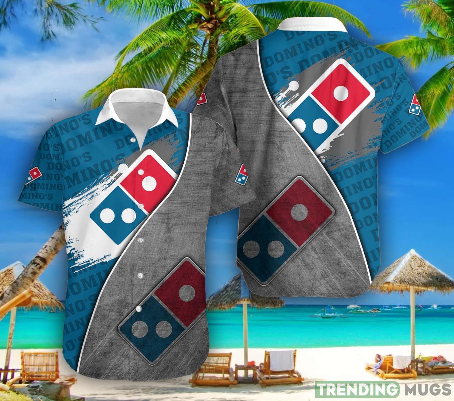 Domino's Pizza 3D Hawaiian Shirt Aloha Summer Product Photo 1 Domino's Pizza 3D Hawaiian Shirt Aloha Summer Product Photo 1