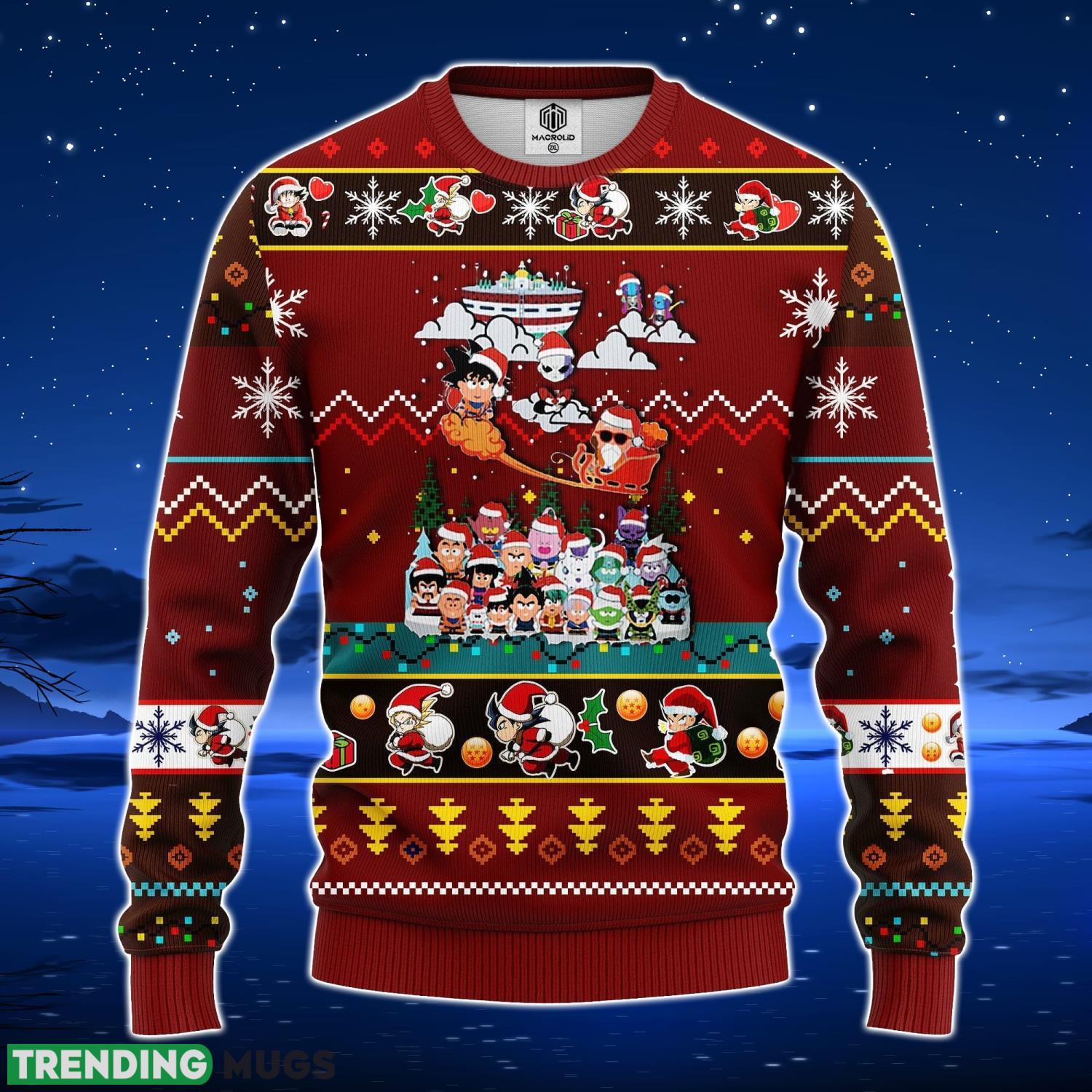 Dragon Ball Anime Ugly Christmas Sweater Red Brown 1 Amazing Gift Men And Women Christmas Gift Product Photo 1 Dragon Ball Anime Ugly Christmas Sweater Red Brown 1 Amazing Gift Men And Women Christmas Gift Product Photo 1