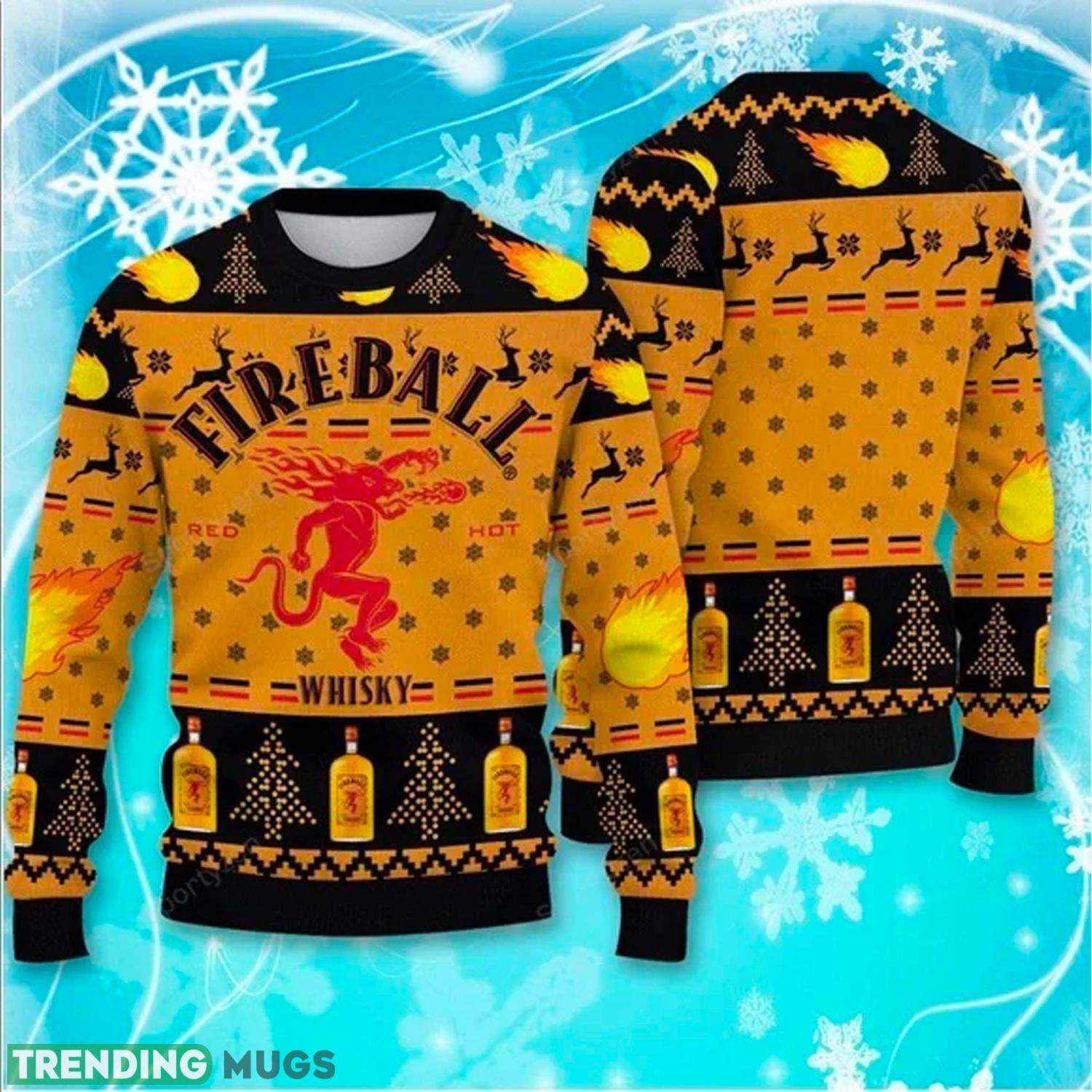 Fireball Whicky Lover 3D All Over Printed Ugly Christmas Sweater Product Photo 1 Fireball Whicky Lover 3D All Over Printed Ugly Christmas Sweater Product Photo 1