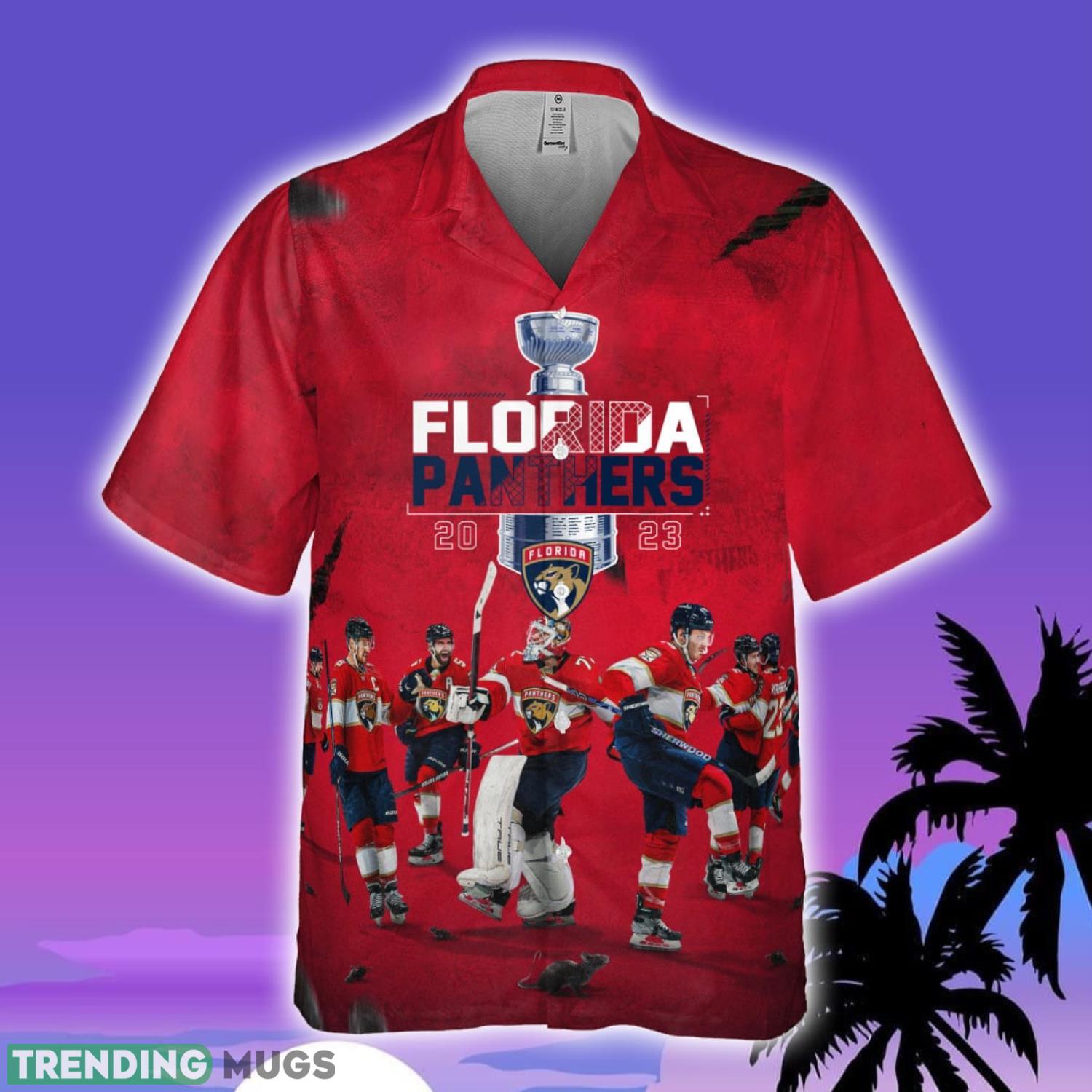 Florida Panthers National Hockey League Champions 2023 On Red Background 3D Hawaiian Shirt Summer Sport Gift Hawaiian Shirt Florida Panthers National Hockey League Champions 2023 On Red Background 3D Hawaiian Shirt Summer Sport Gift Hawaiian Shirt