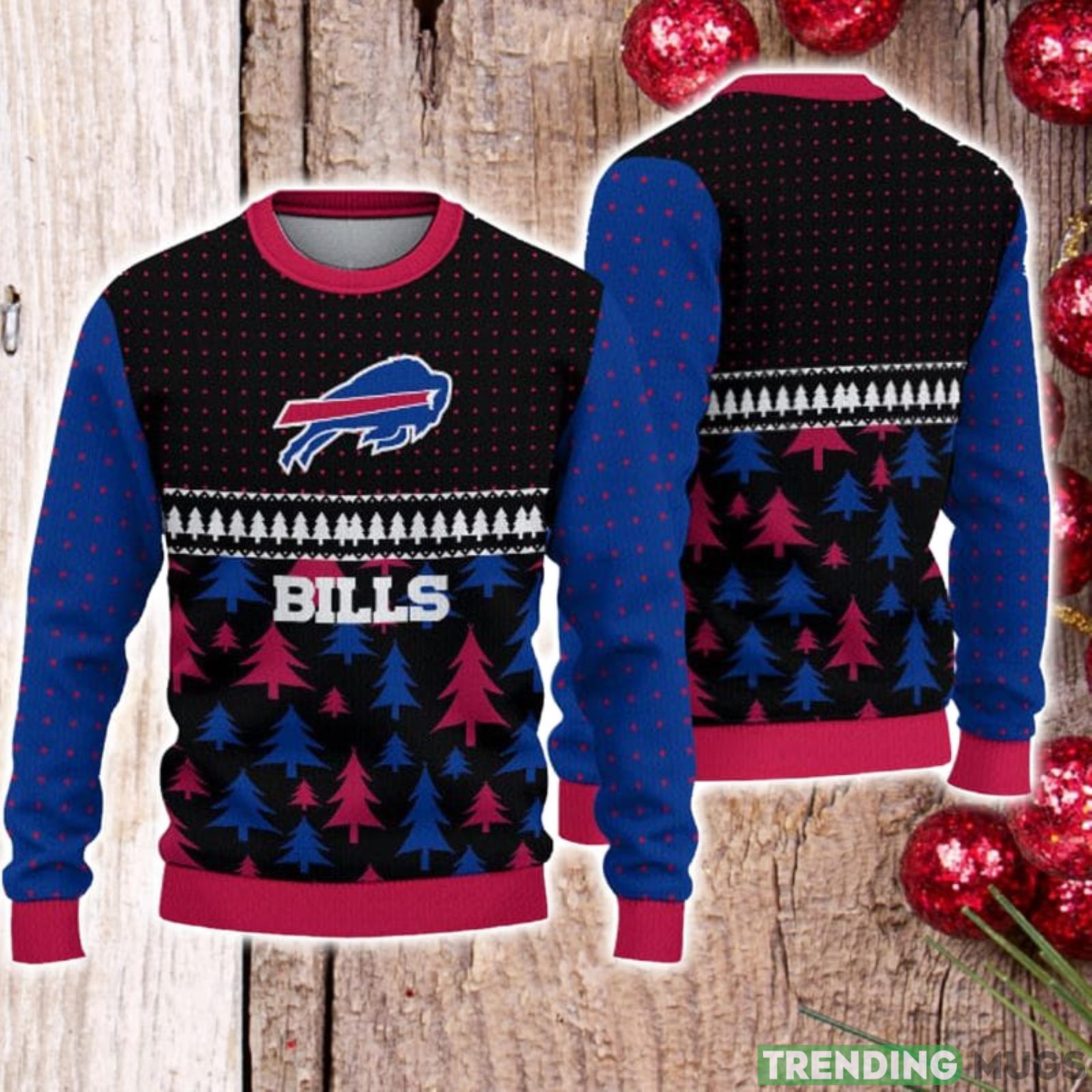 For Fans Buffalo Bills Christmas Tree Pattern Ugly Christmas Sweater Christmas Gift Product Photo 1 For Fans Buffalo Bills Christmas Tree Pattern Ugly Christmas Sweater Christmas Gift Product Photo 1