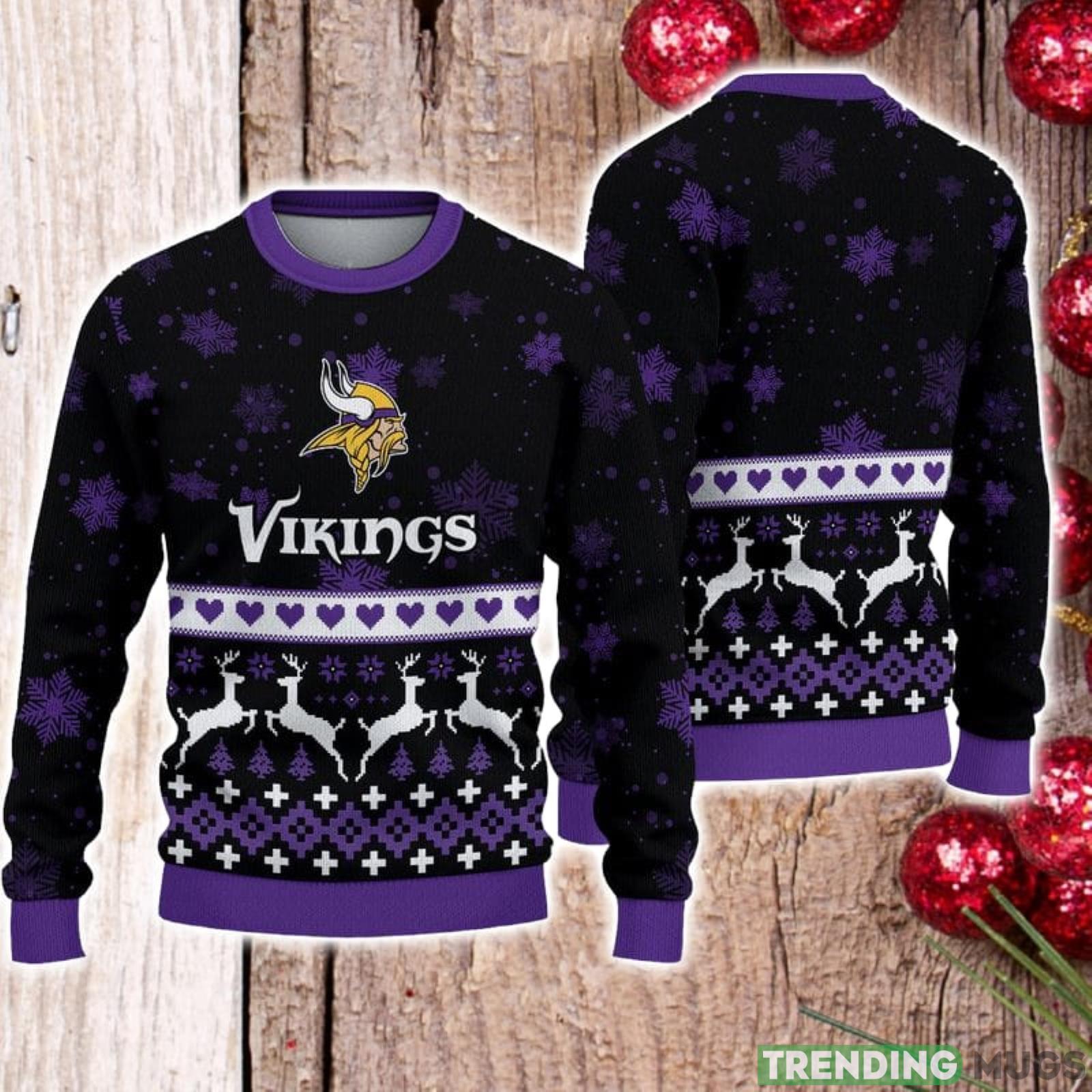 For Fans Minnesota Vikings Xmax Gift Snow Reindeer Pattern Ugly Christmas Sweater Product Photo 1 For Fans Minnesota Vikings Xmax Gift Snow Reindeer Pattern Ugly Christmas Sweater Product Photo 1