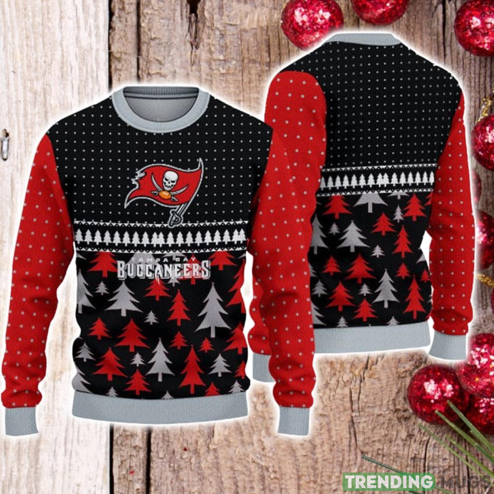 For Fans Tampa Bay Buccaneers Christmas Tree Pattern Ugly Christmas Sweater Christmas Gift Product Photo 1 For Fans Tampa Bay Buccaneers Christmas Tree Pattern Ugly Christmas Sweater Christmas Gift Product Photo 1