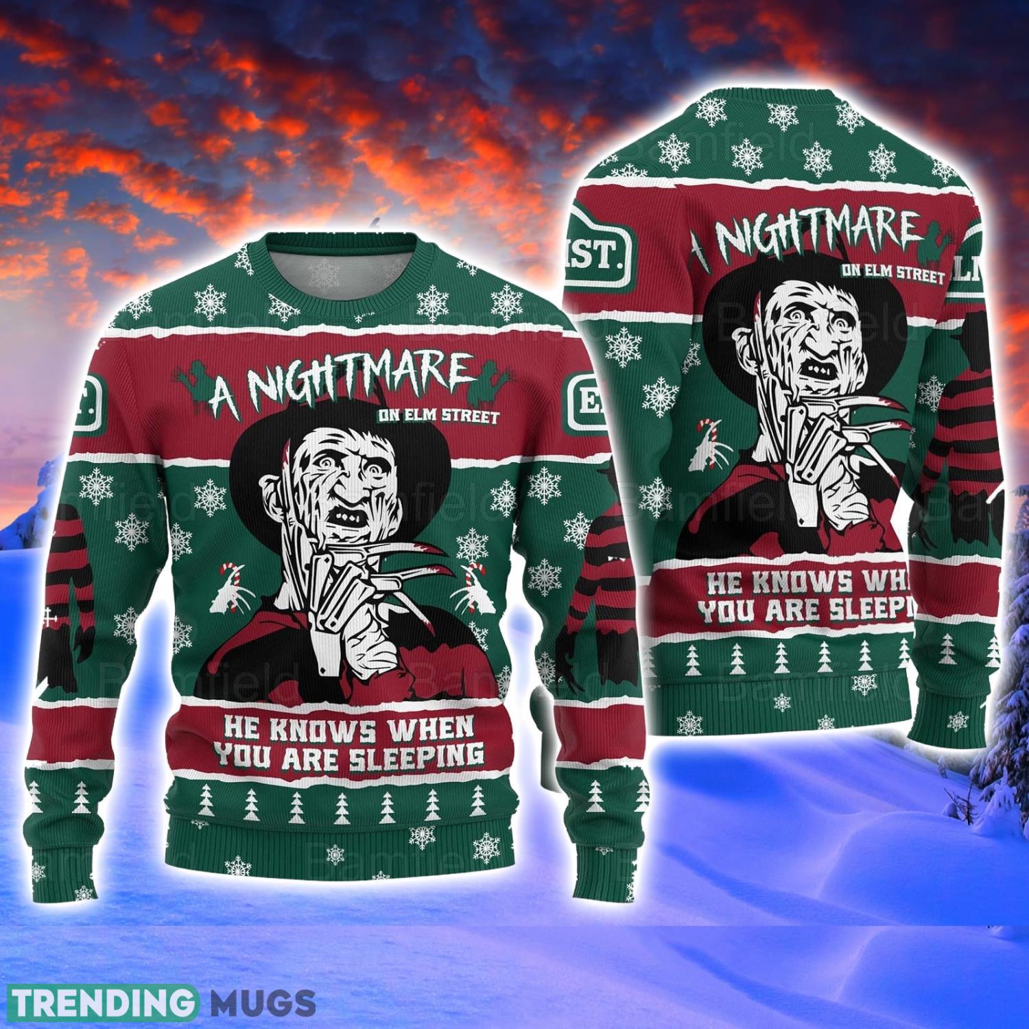 Freddy Krueger Ugly Christmas Sweater Men And Women Christmas Gift Sweater Product Photo 1 Freddy Krueger Ugly Christmas Sweater Men And Women Christmas Gift Sweater Product Photo 1