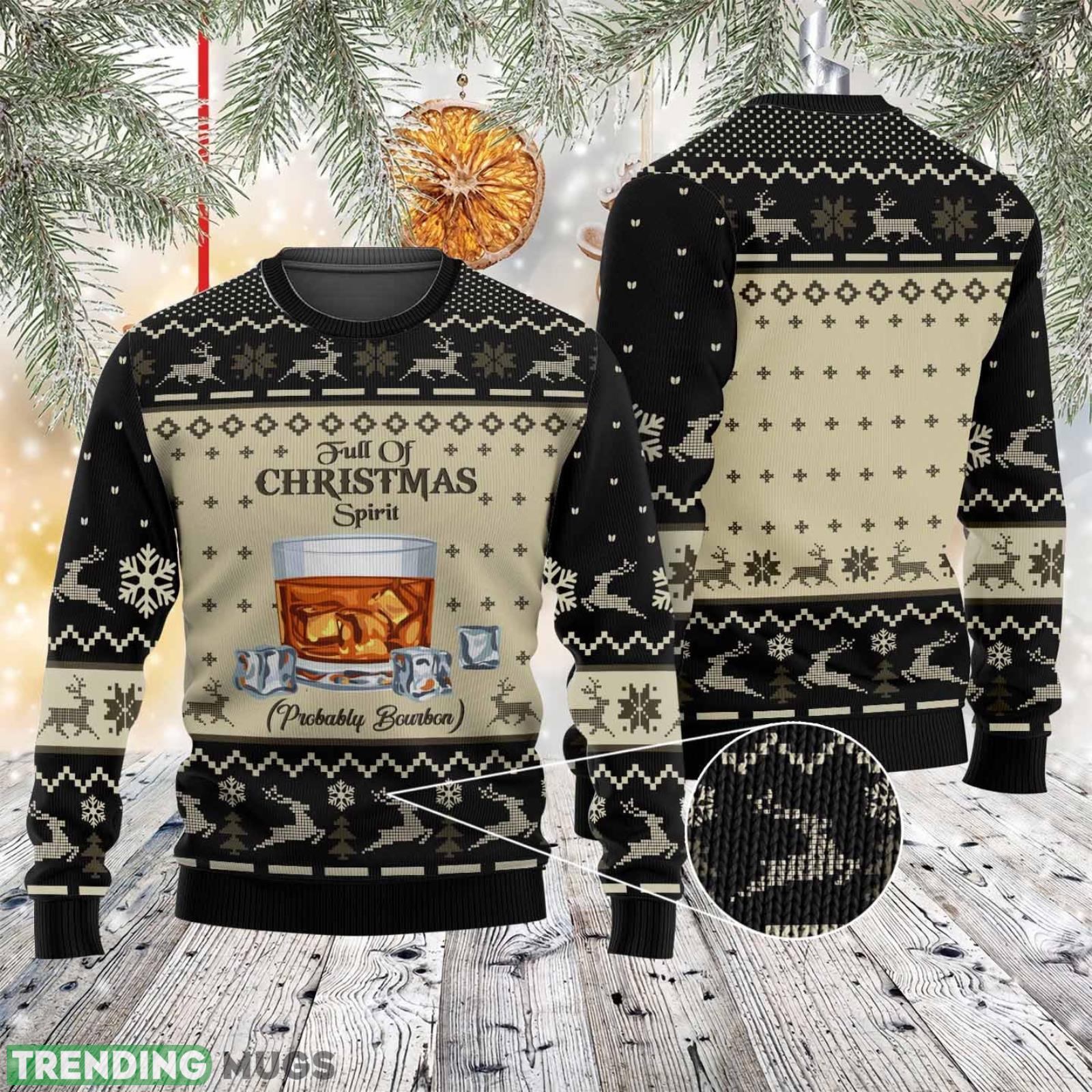 Full Of Christmas Spirit Wine Lovers Black Ugly Christmas Sweater Unisex 3D Sweater Christmas Gift Product Photo 1 Full Of Christmas Spirit Wine Lovers Black Ugly Christmas Sweater Unisex 3D Sweater Christmas Gift Product Photo 1