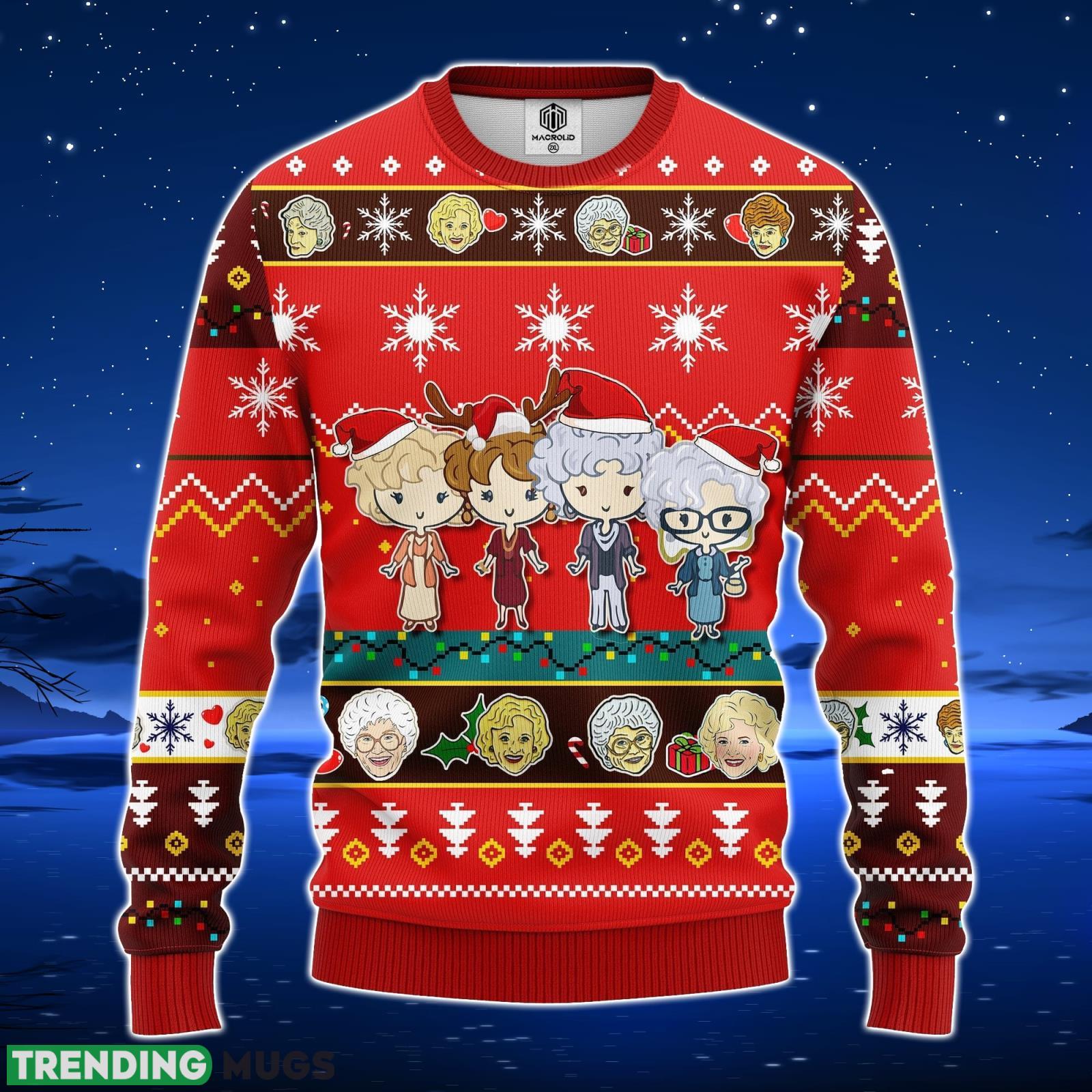 Golden Girls Ugly Christmas Sweater Red 1 Amazing Gift Men And Women Christmas Gift Product Photo 1 Golden Girls Ugly Christmas Sweater Red 1 Amazing Gift Men And Women Christmas Gift Product Photo 1