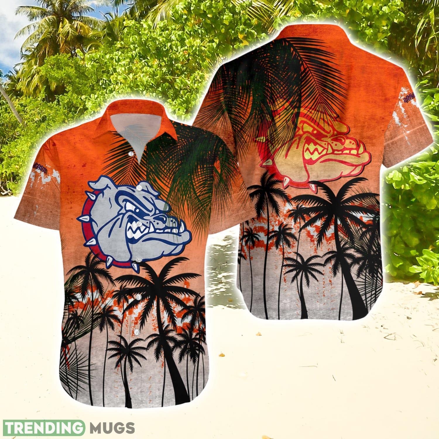 Gonzaga Bulldogs Hawaiian Shirt Summer Gift Coconut Tree Tropical Grunge Pattern For NCAA Fans Hawaiian Shirt Gonzaga Bulldogs Hawaiian Shirt Summer Gift Coconut Tree Tropical Grunge Pattern For NCAA Fans Hawaiian Shirt