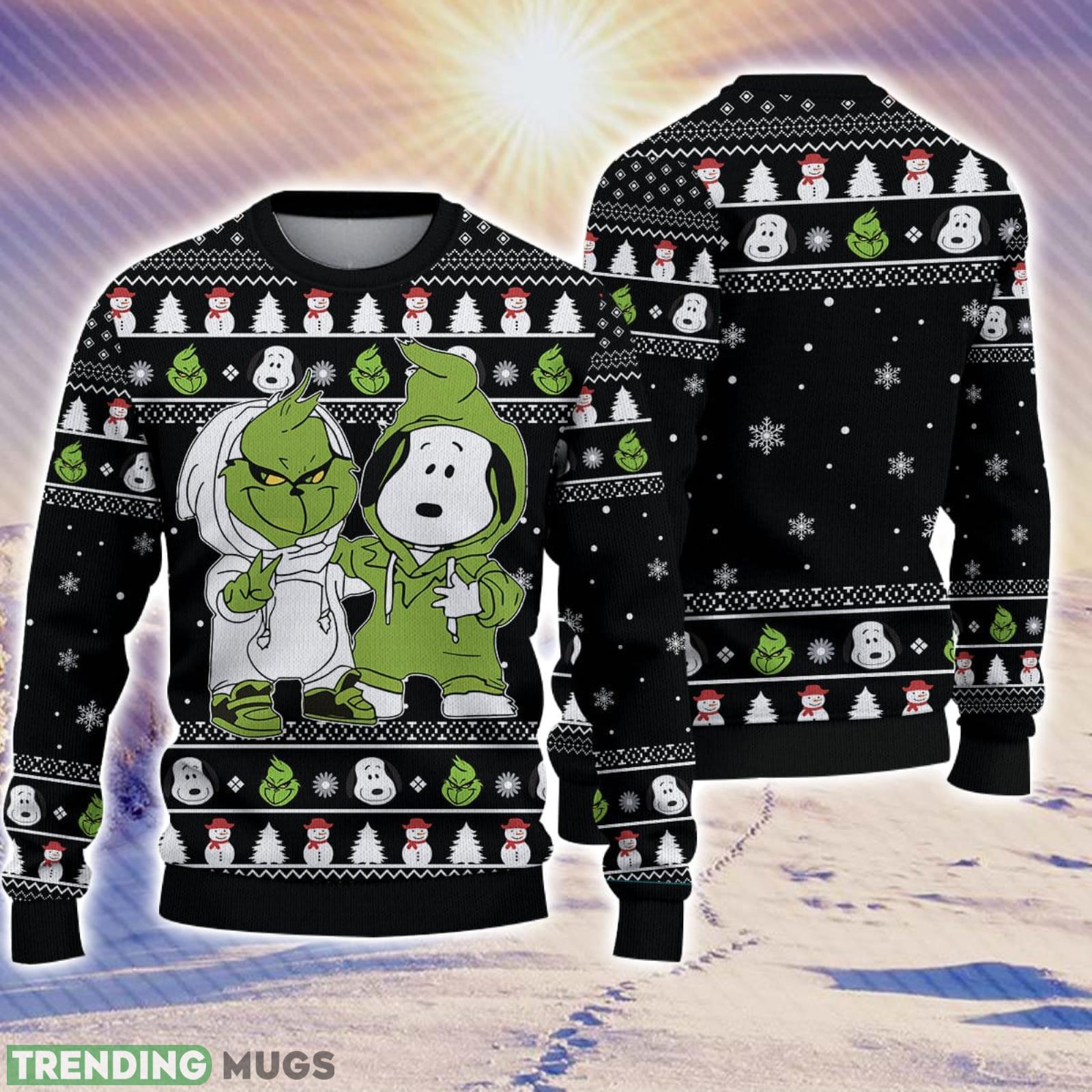 Grinch And SNP Cosplay Christmas Gift For Holiday Friends 3D Ugly Christmas Sweater Product Photo 1 Grinch And SNP Cosplay Christmas Gift For Holiday Friends 3D Ugly Christmas Sweater Product Photo 1