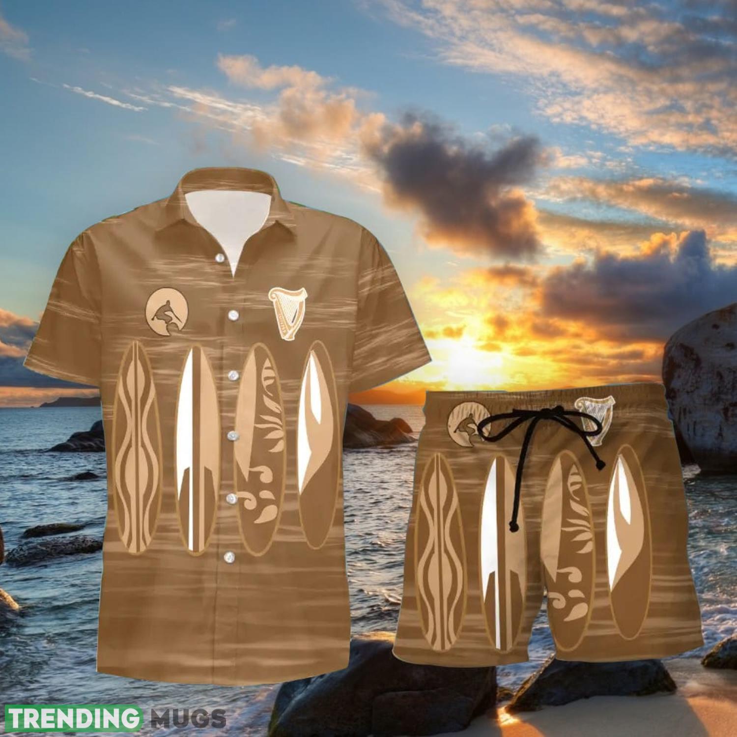 Guinness Surfboard Funny Summer Beach Hawaiian Shirt And Shorts Hawaiian & Short Guinness Surfboard Funny Summer Beach Hawaiian Shirt And Shorts Hawaiian & Short