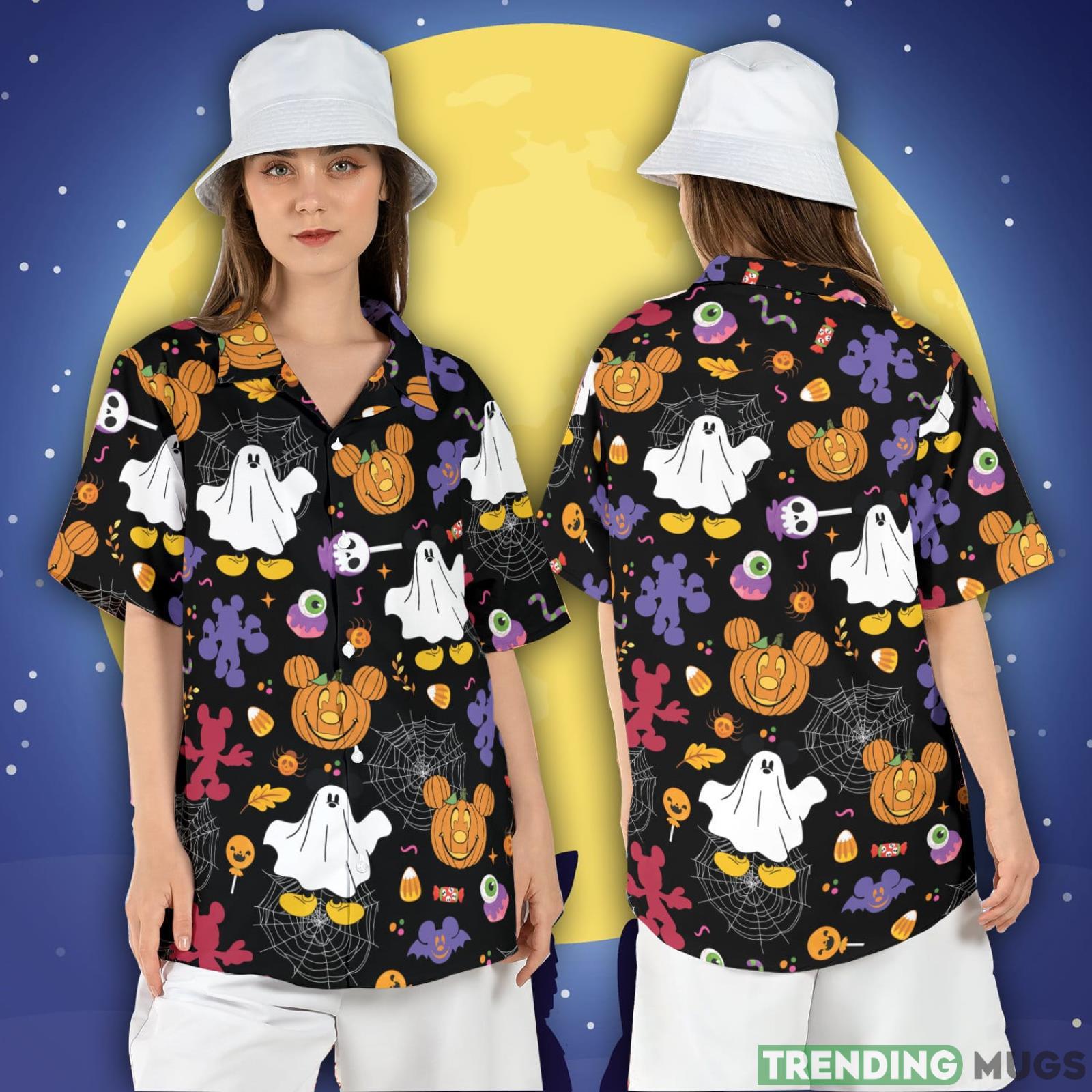 Halloween Mickey Mouse Hawaiian Shirt Mickey Ghost Pumpkin Hawaii Shirt Disneyland Halloween Aloha Shirt Product Photo 1 Halloween Mickey Mouse Hawaiian Shirt Mickey Ghost Pumpkin Hawaii Shirt Disneyland Halloween Aloha Shirt Product Photo 1