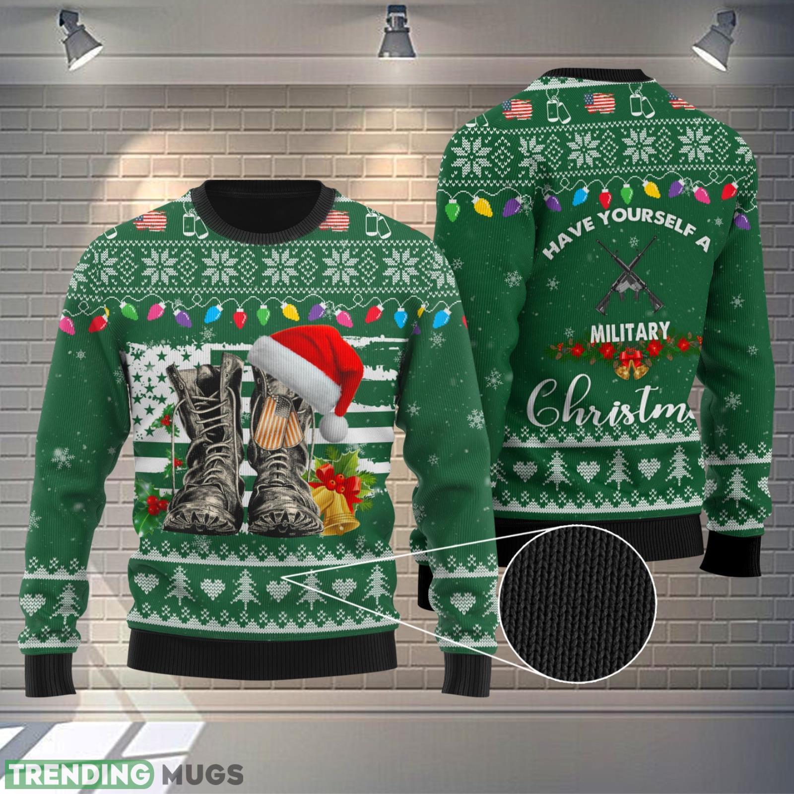 Have Yourself A Military Christmas Combat Boots Ugly Christmas Sweater Unisex 3D Sweater Christmas Gift Product Photo 1 Have Yourself A Military Christmas Combat Boots Ugly Christmas Sweater Unisex 3D Sweater Christmas Gift Product Photo 1