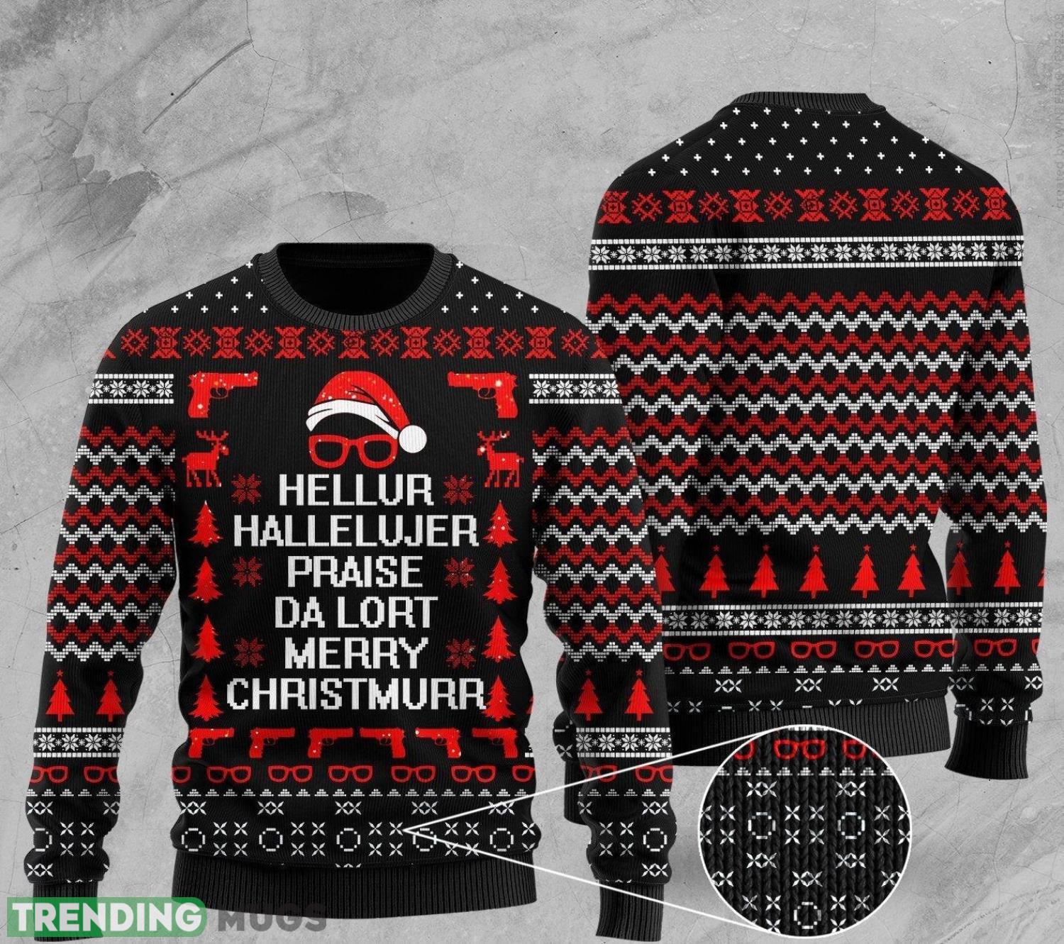 Hellur Hallelujer Praise Da Lort Merry Christmas Ugly Christmas Sweater 2023 Ugly Christmas Gift Product Photo 1 Hellur Hallelujer Praise Da Lort Merry Christmas Ugly Christmas Sweater 2023 Ugly Christmas Gift Product Photo 1