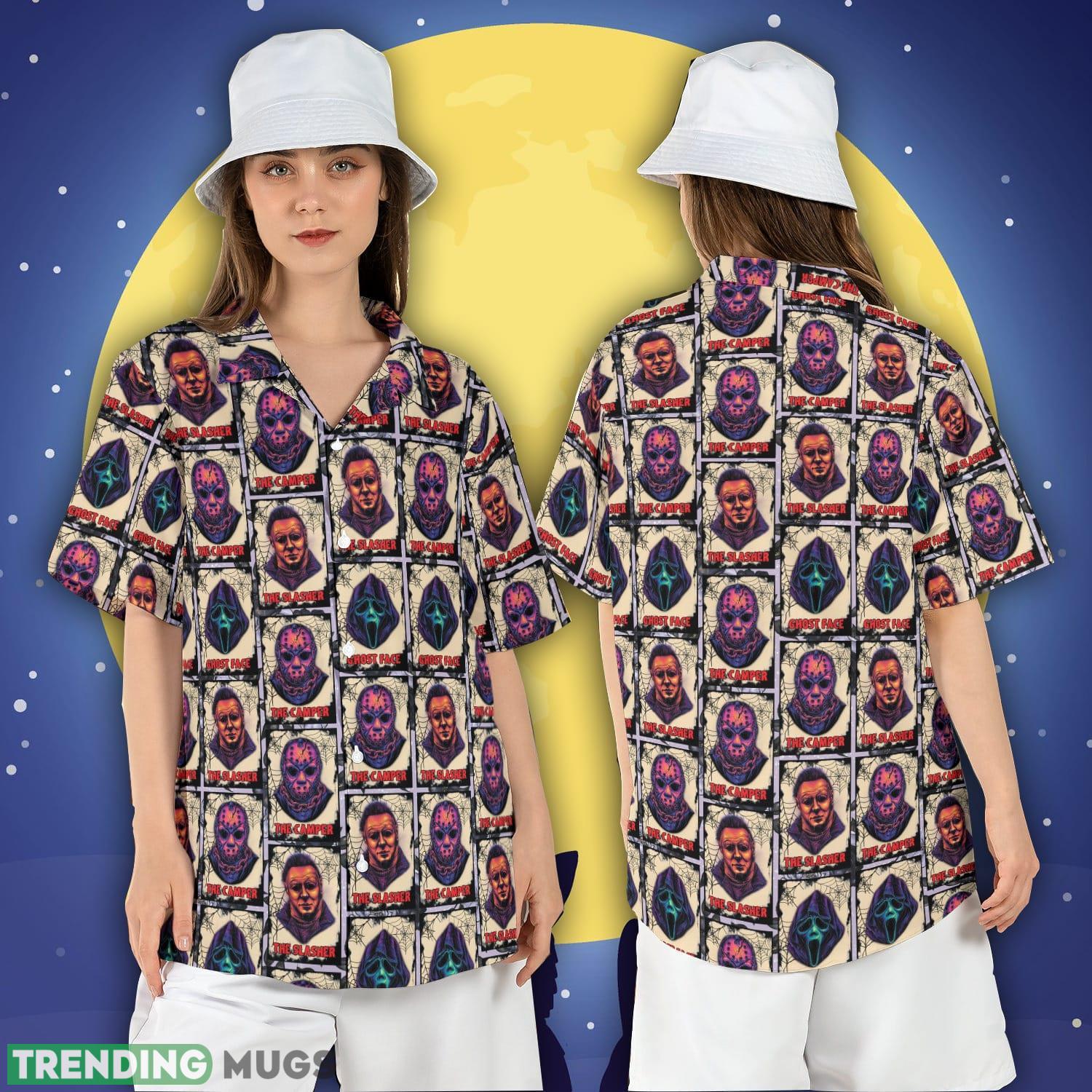 Horror Characters Tarot Cards Hawaiian Shirt Halloween Horror Movies Hawaii Shirt Michael Jason Aloha Shirt Product Photo 1 Horror Characters Tarot Cards Hawaiian Shirt Halloween Horror Movies Hawaii Shirt Michael Jason Aloha Shirt Product Photo 1
