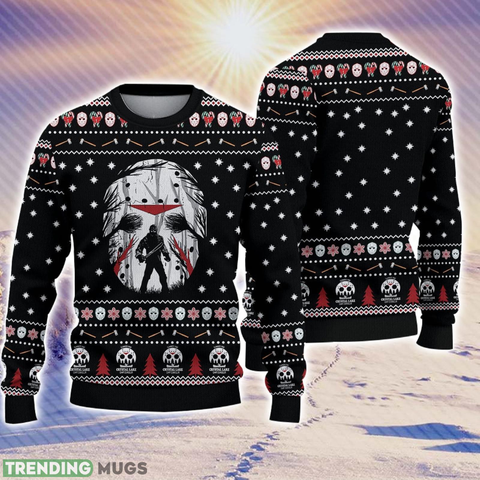 Horror Jason Sweater Christmas Gift For Holiday Scary Movie Character Jason Voorhees 3D Ugly Christmas Sweater Product Photo 1 Horror Jason Sweater Christmas Gift For Holiday Scary Movie Character Jason Voorhees 3D Ugly Christmas Sweater Product Photo 1