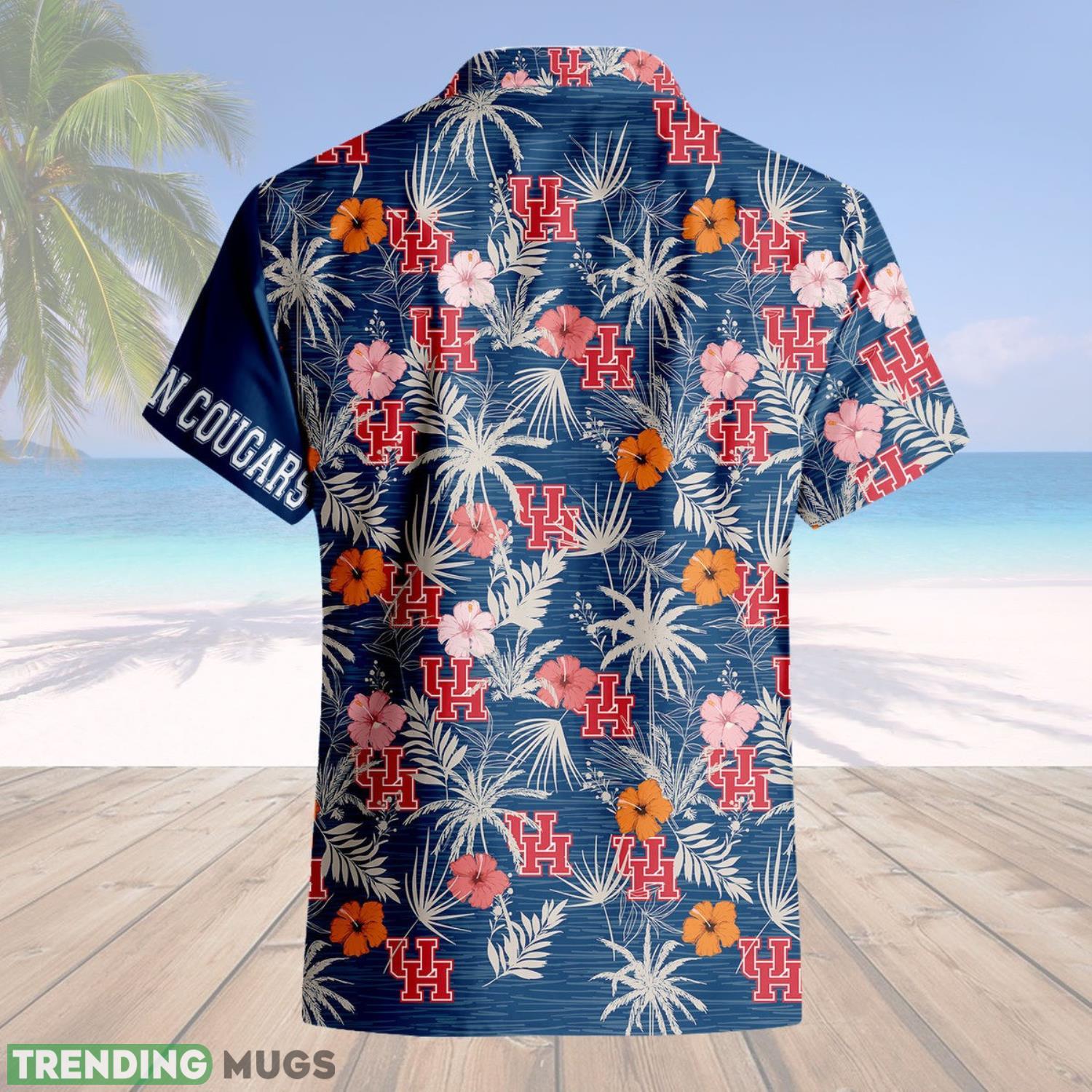 Houston Cougars Mascot Beach Summer 3D Hawaiian Shirt Summer Sport Gift Hawaiian Shirt Houston Cougars Mascot Beach Summer 3D Hawaiian Shirt Summer Sport Gift Hawaiian Shirt